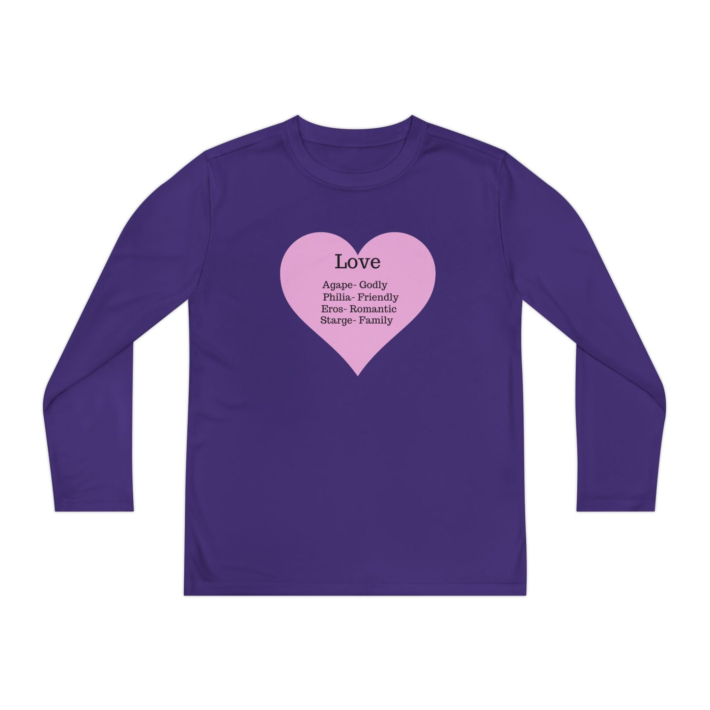 Kids 'Meaning of Love' Long Sleeve Performance Tee