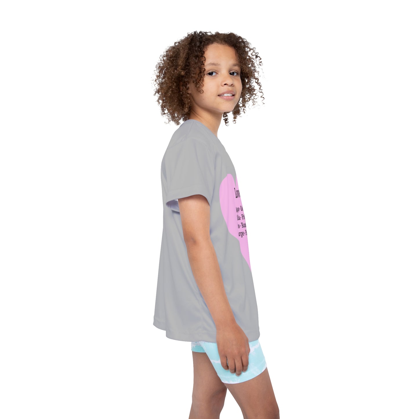 Types of Love Heart Kids Performance Jersey (Light Grey)