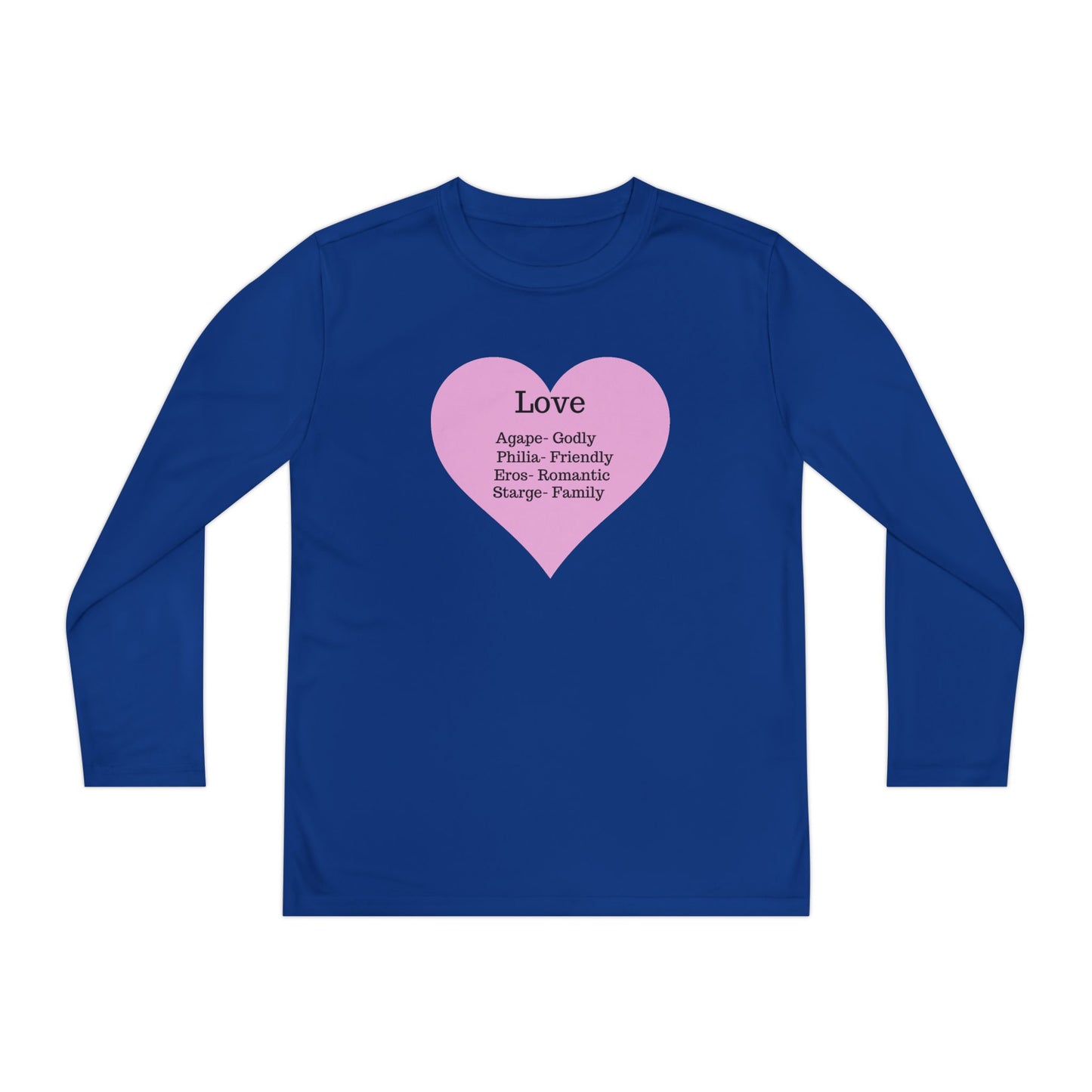 Kids 'Meaning of Love' Long Sleeve Performance Tee