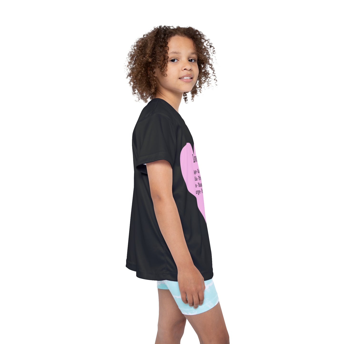 Types of Love Heart Kids Performance Jersey (Black)