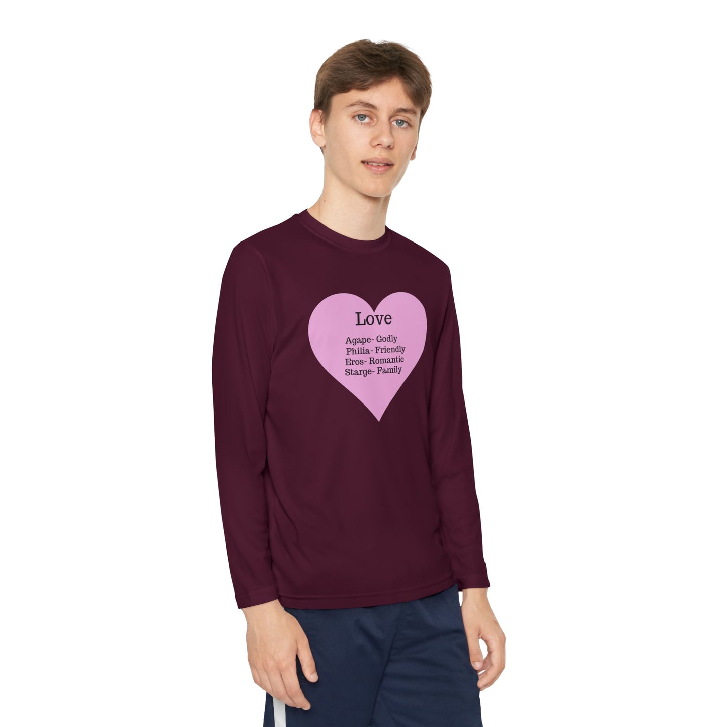 Kids 'Meaning of Love' Long Sleeve Performance Tee