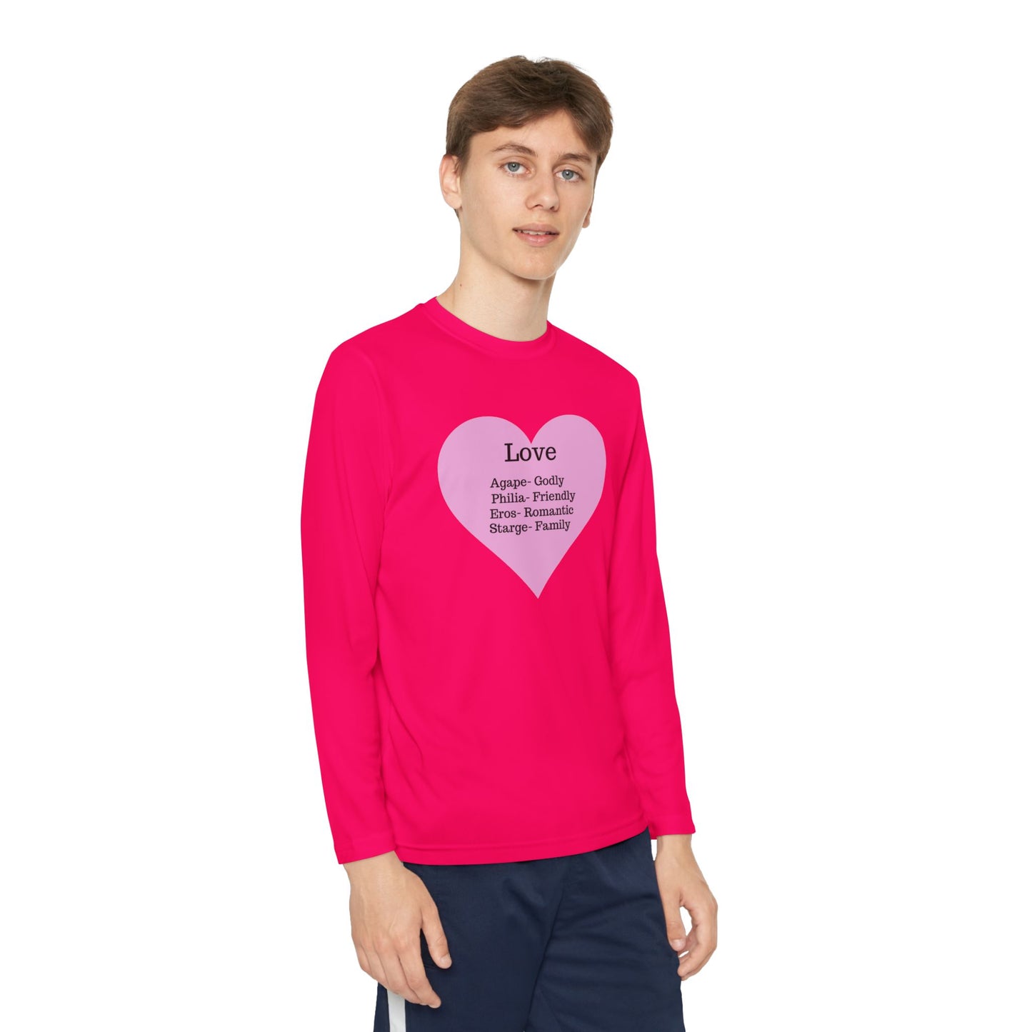 Kids 'Meaning of Love' Long Sleeve Performance Tee