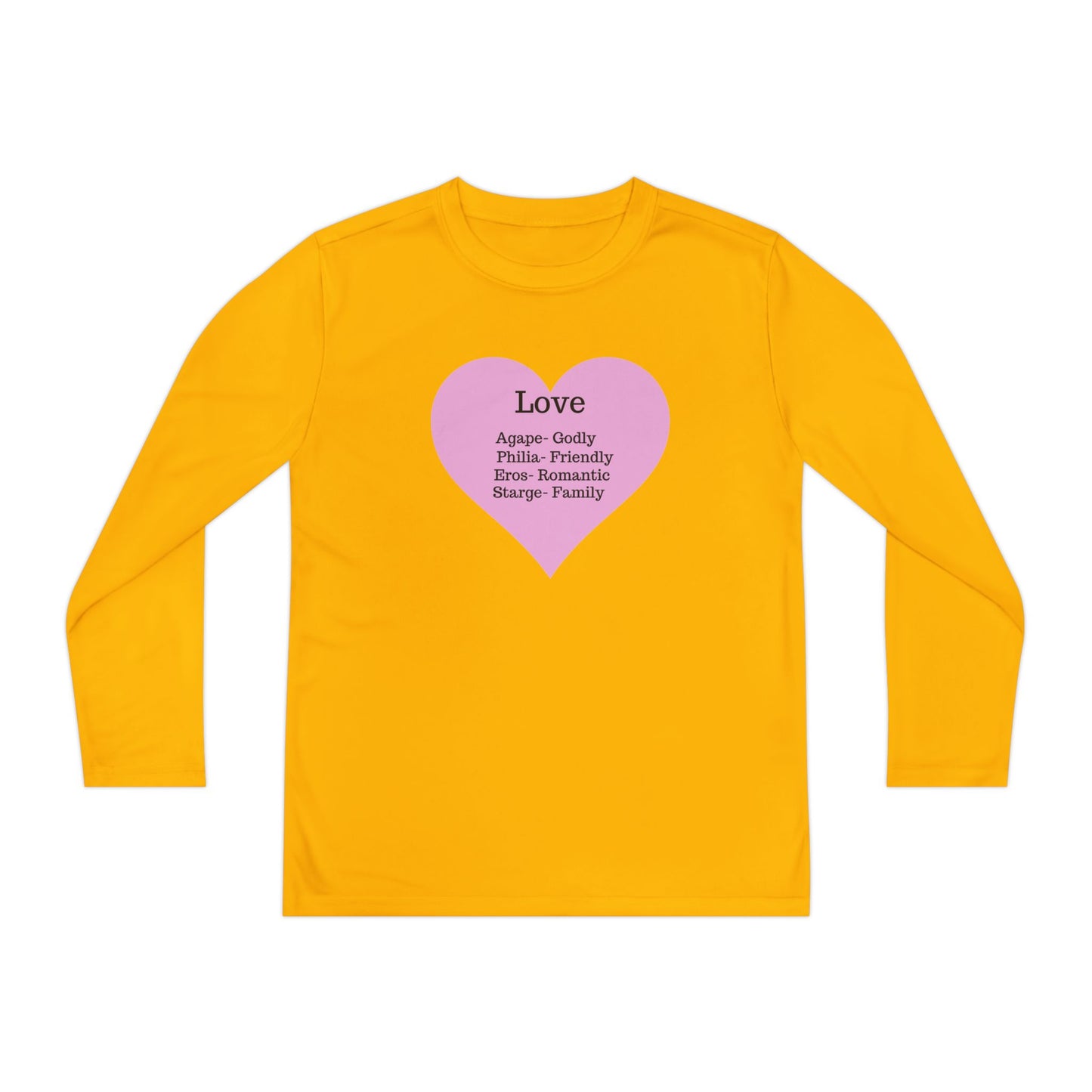Kids 'Meaning of Love' Long Sleeve Performance Tee