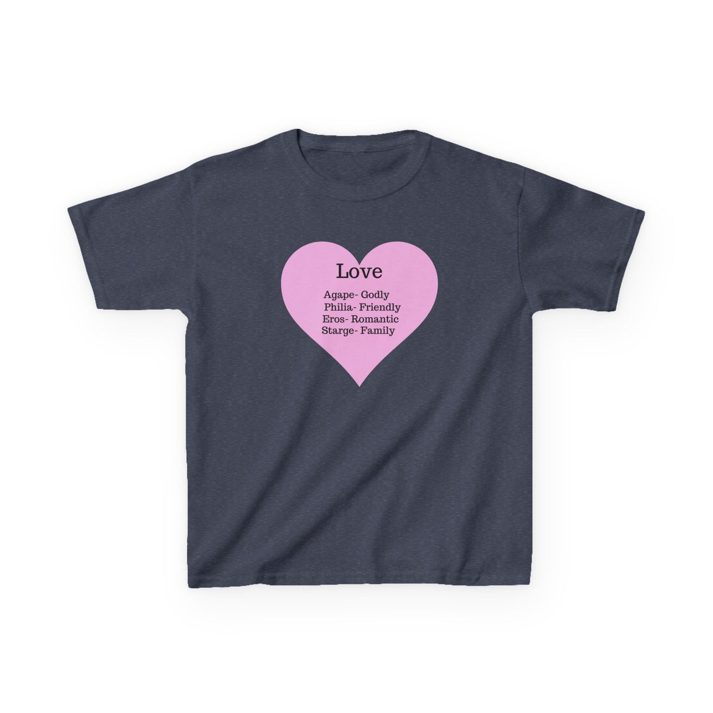 The Meaning of Love Kids T-Shirt | Heart Graphic Tee