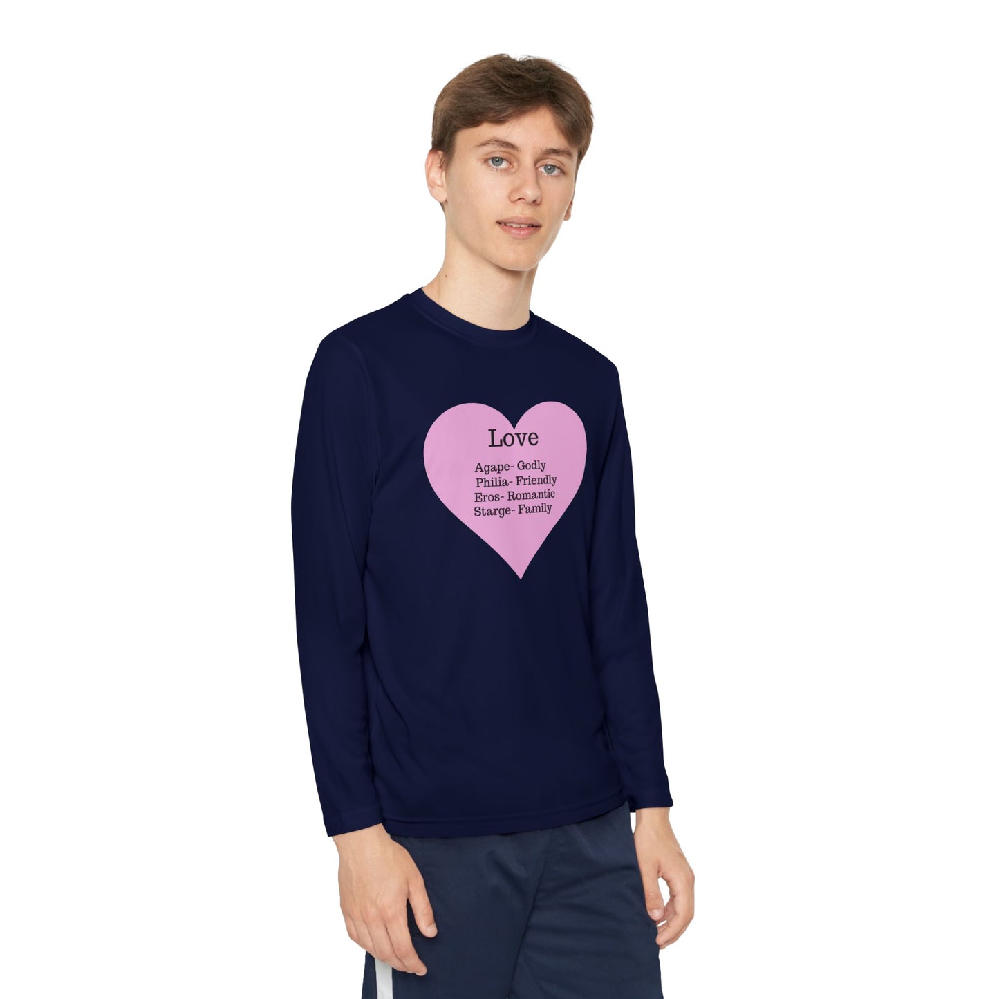 Kids 'Meaning of Love' Long Sleeve Performance Tee