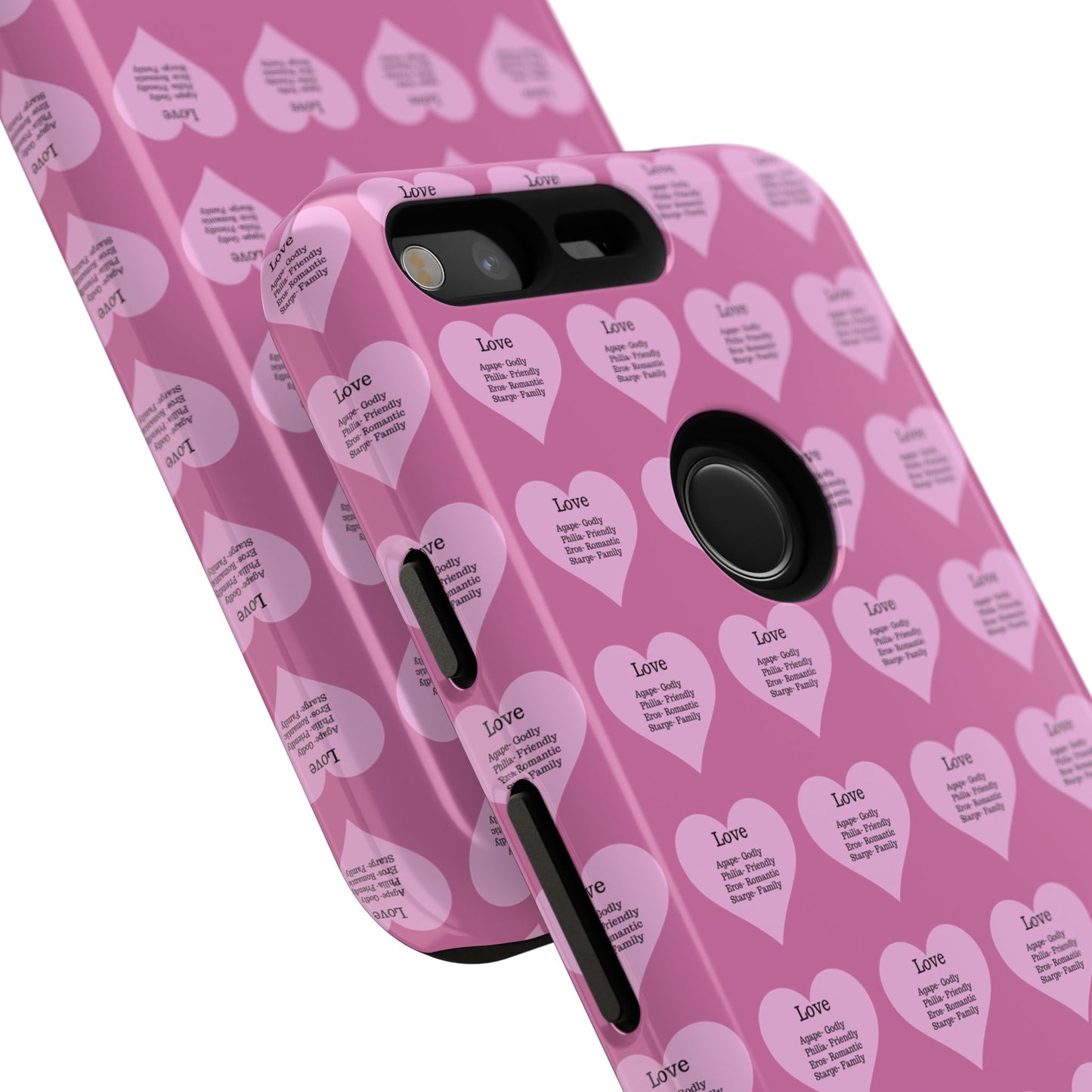 Hearts-A-Flutter Phone Case (iPhone, Google Pixel)(Light pink)