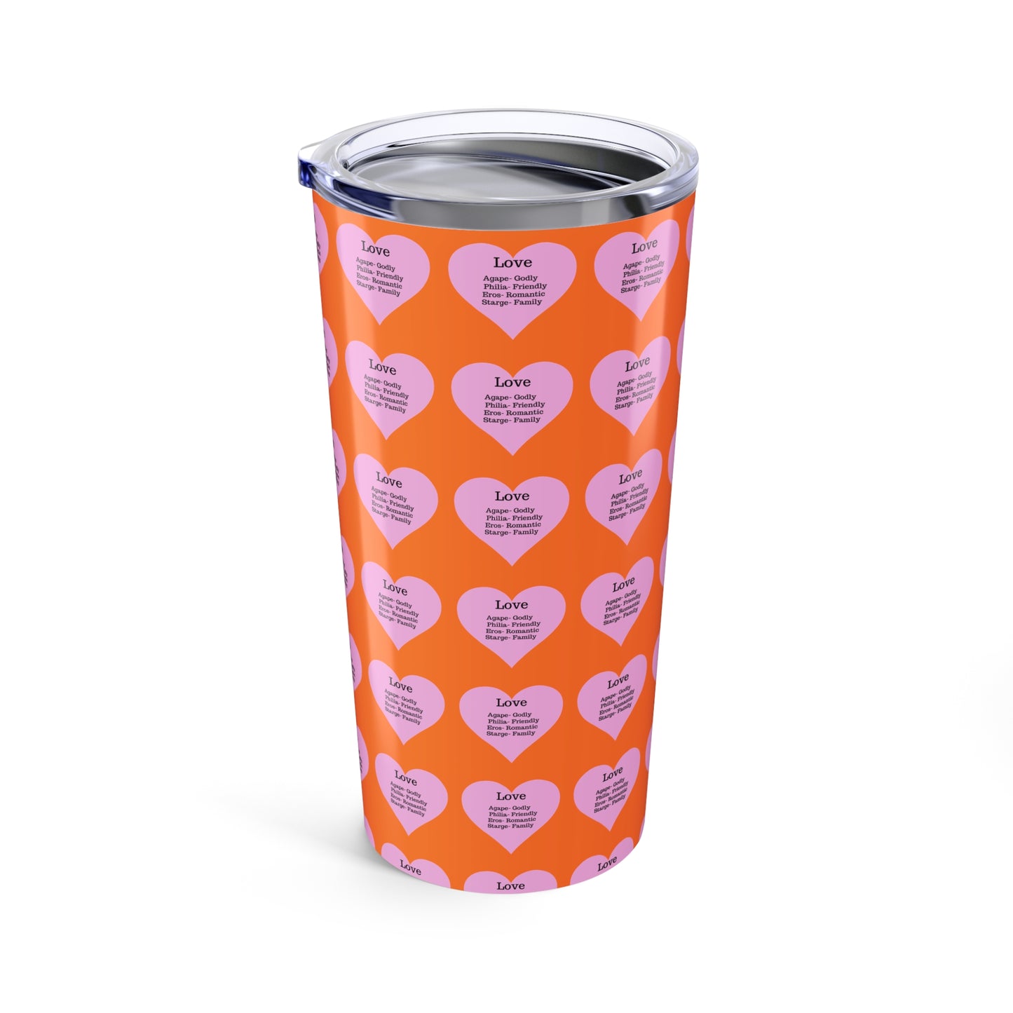 Charming Heart Insulated Stainless Steel Tumbler (20oz)(Crusta)