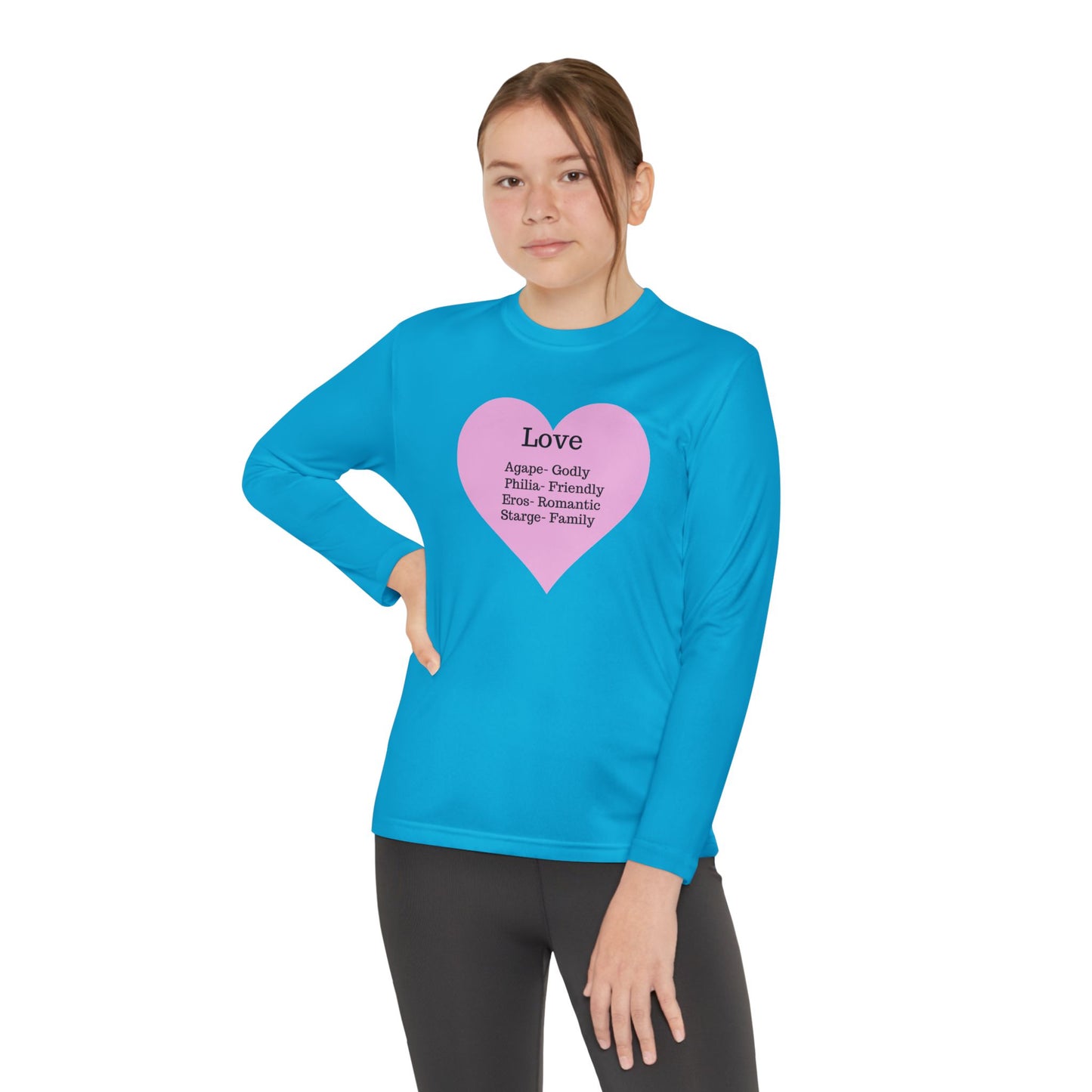 Kids 'Meaning of Love' Long Sleeve Performance Tee
