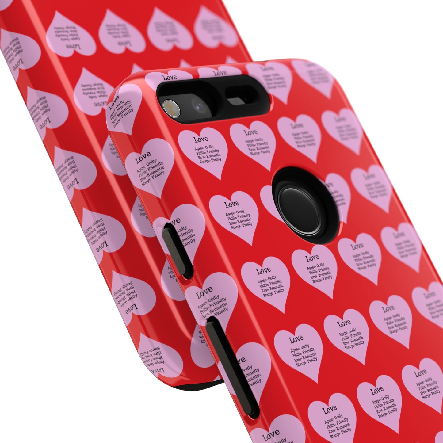 Hearts-A-Flutter Phone Case (iPhone, Google Pixel)(Red)
