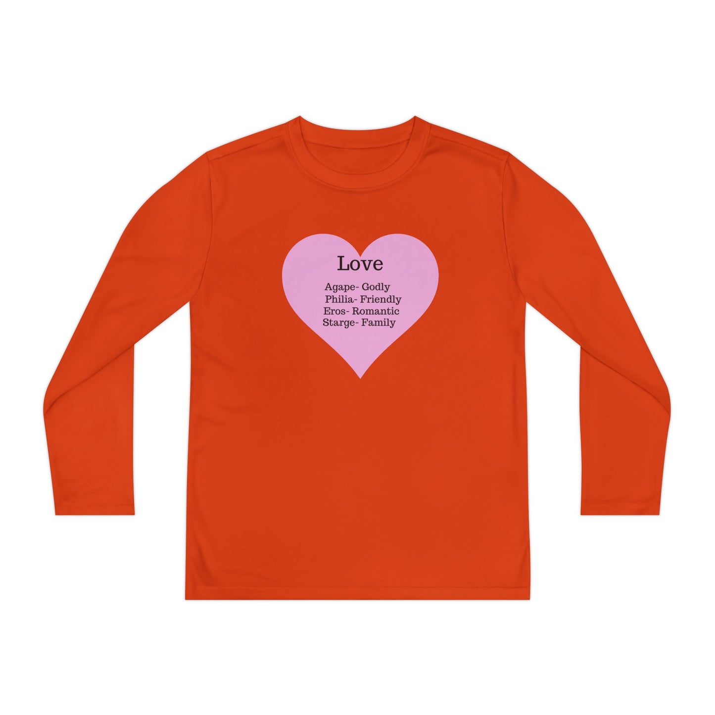 Kids 'Meaning of Love' Long Sleeve Performance Tee