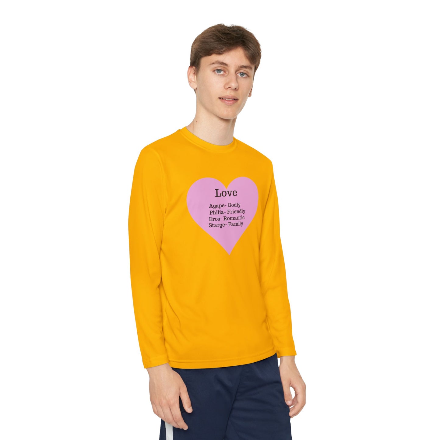 Kids 'Meaning of Love' Long Sleeve Performance Tee