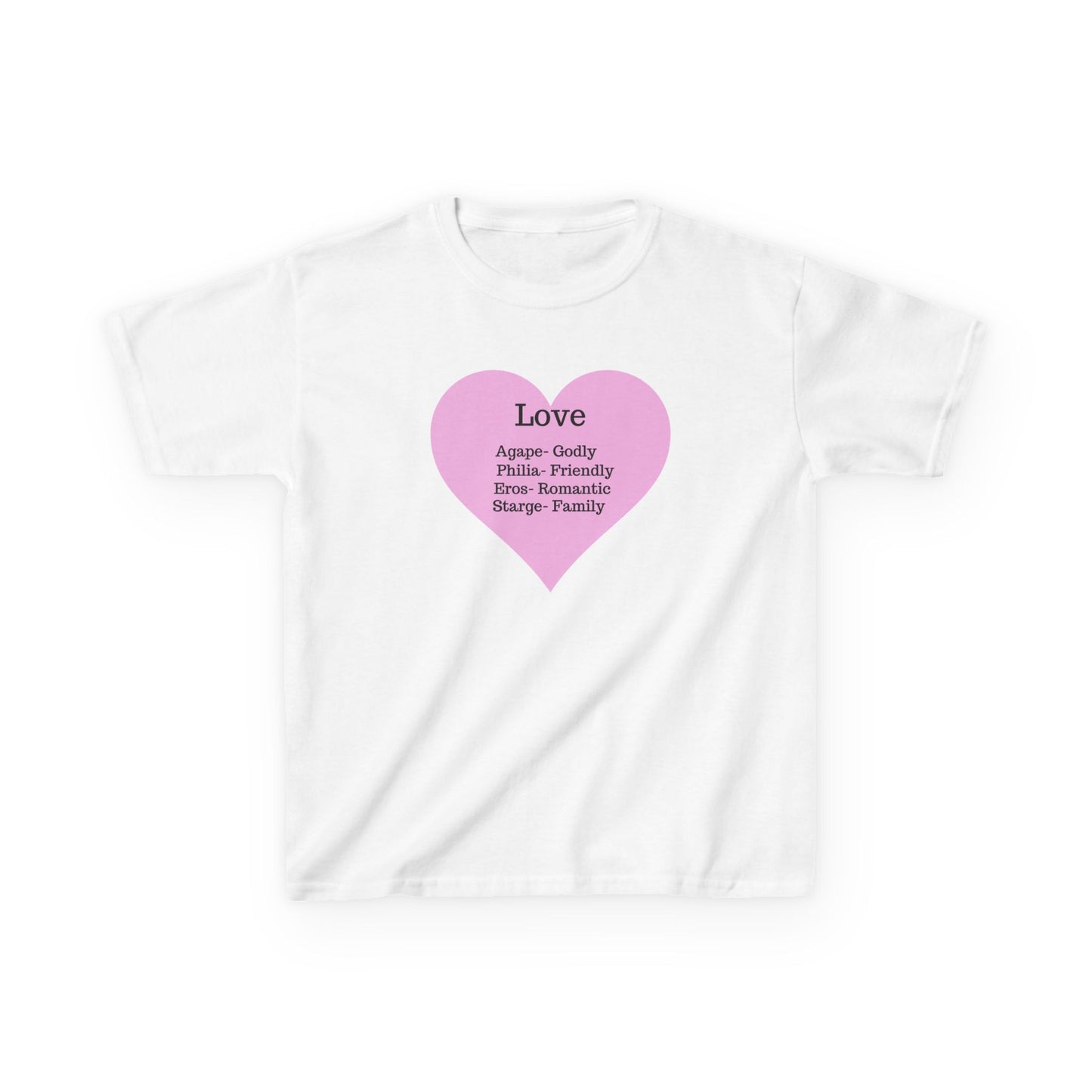 The Meaning of Love Kids T-Shirt | Heart Graphic Tee