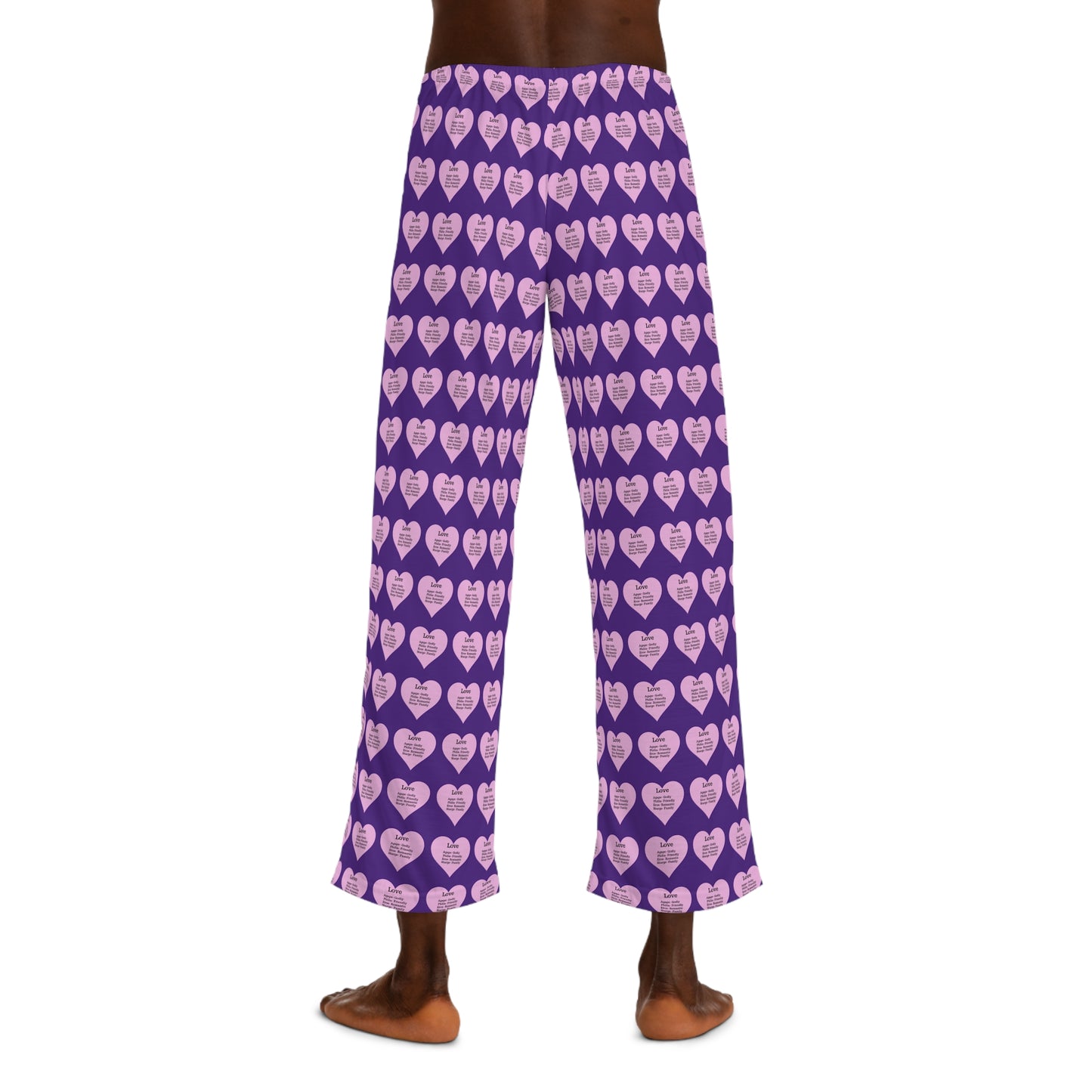 Men's All-Over Print Pajama Pants (Purple)