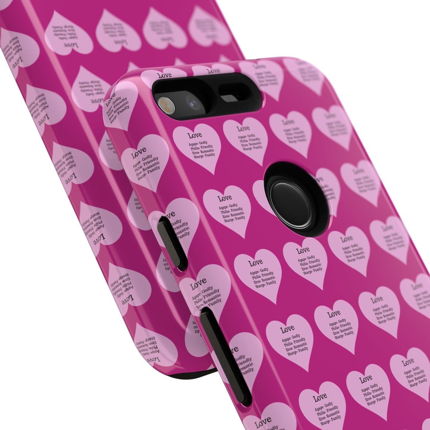 Hearts-A-Flutter Phone Case (iPhone, Google Pixel)(Pink)