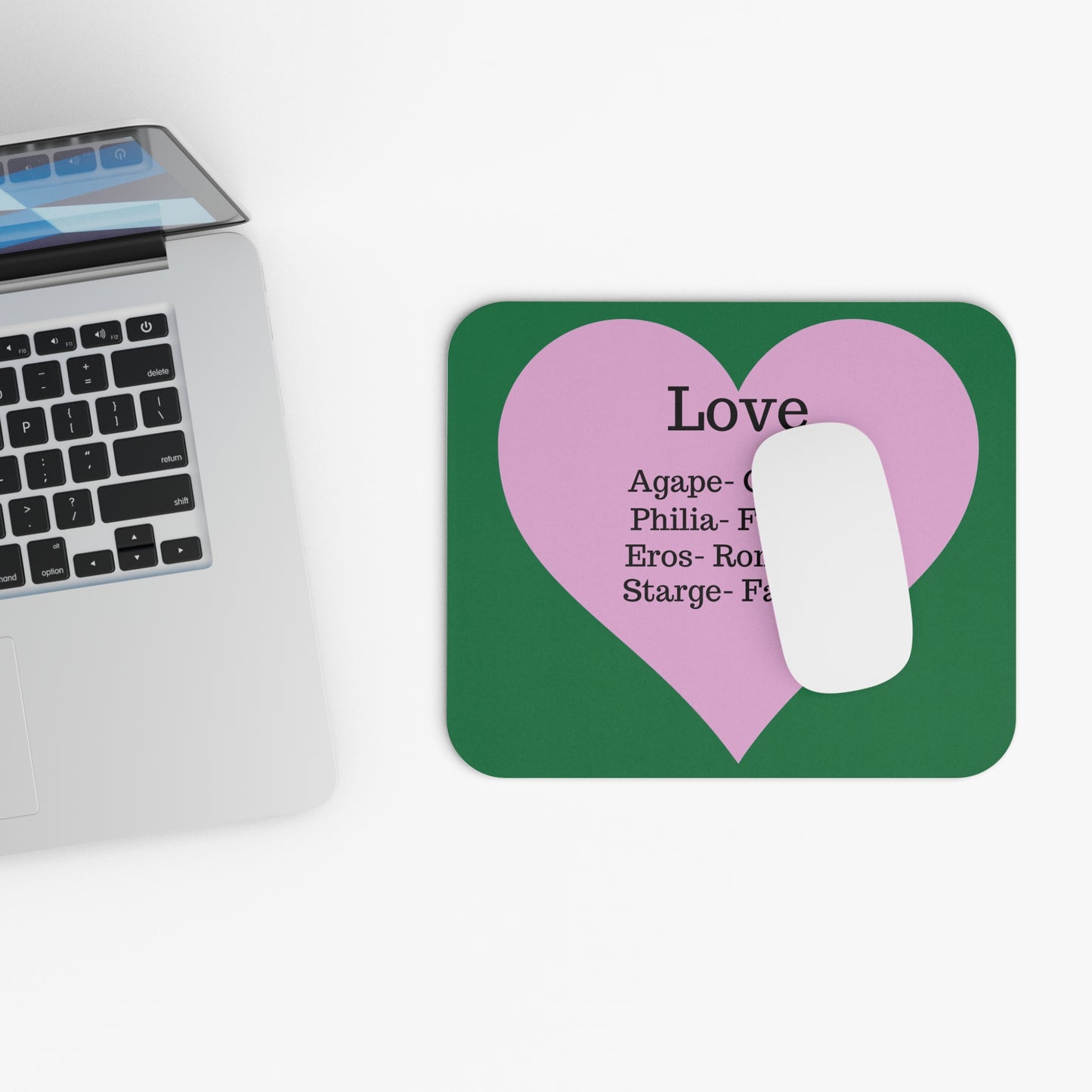 The Four Loves Mouse Pad (Dark green)