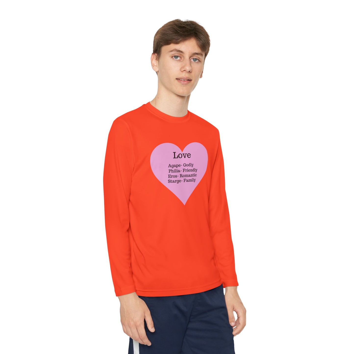 Kids 'Meaning of Love' Long Sleeve Performance Tee