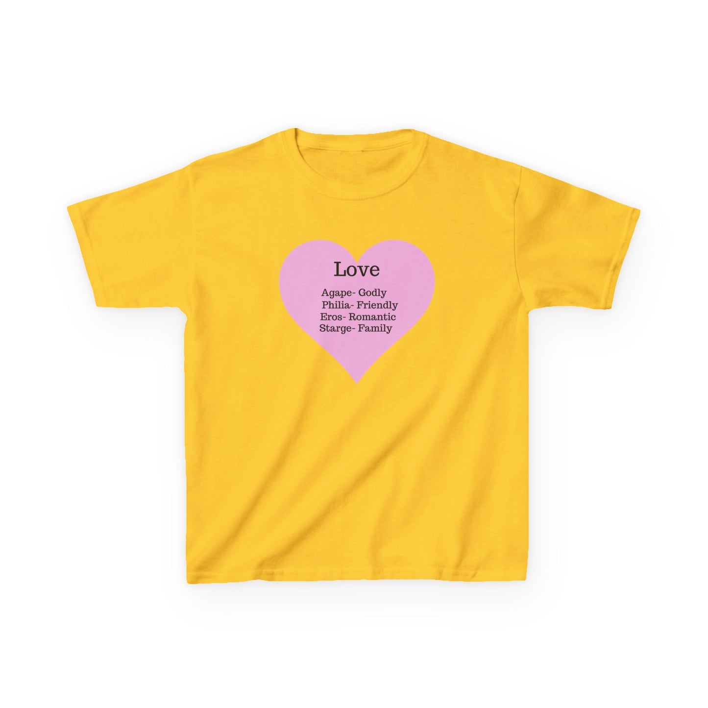 The Meaning of Love Kids T-Shirt | Heart Graphic Tee