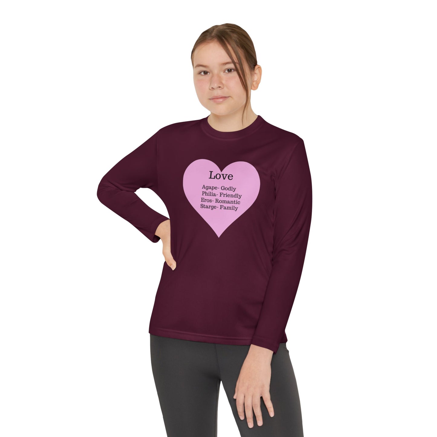 Kids 'Meaning of Love' Long Sleeve Performance Tee