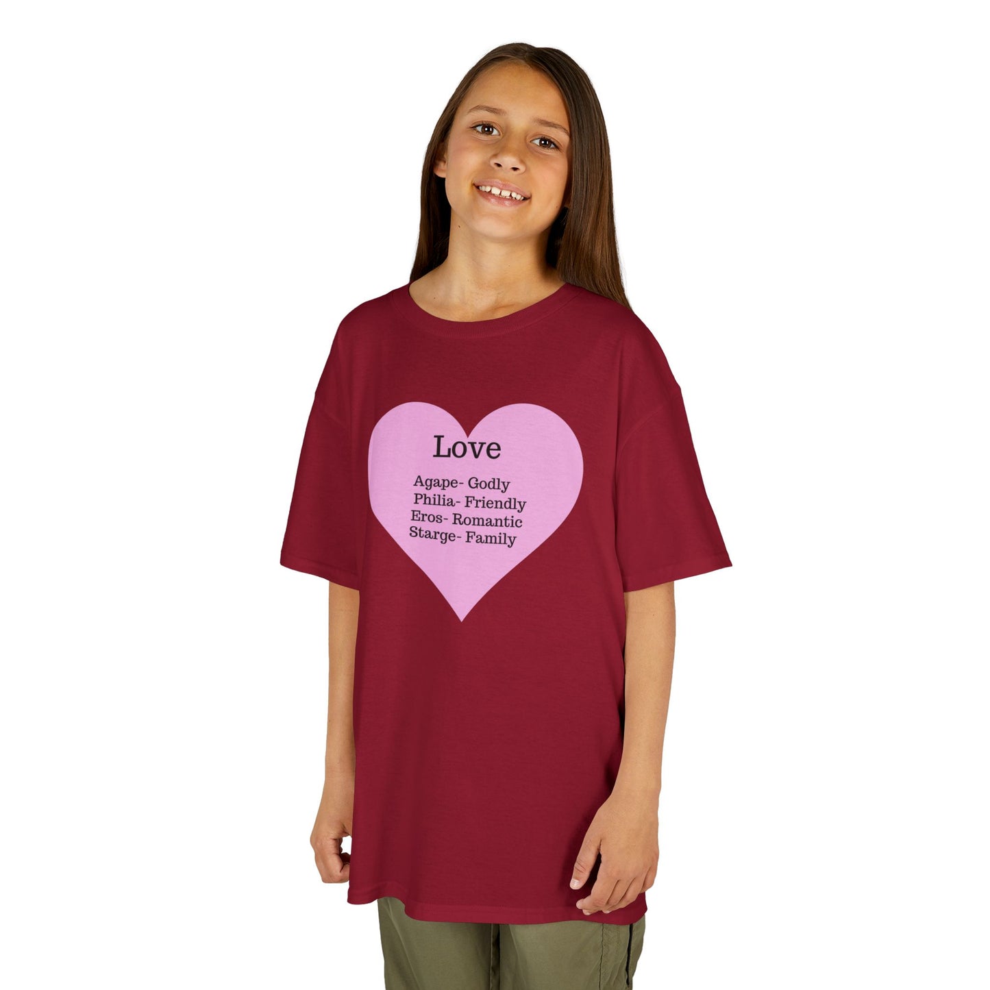 The Meaning of Love Kids T-Shirt | Heart Graphic Tee