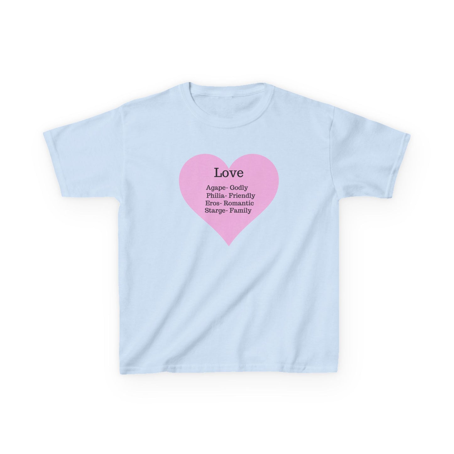 The Meaning of Love Kids T-Shirt | Heart Graphic Tee