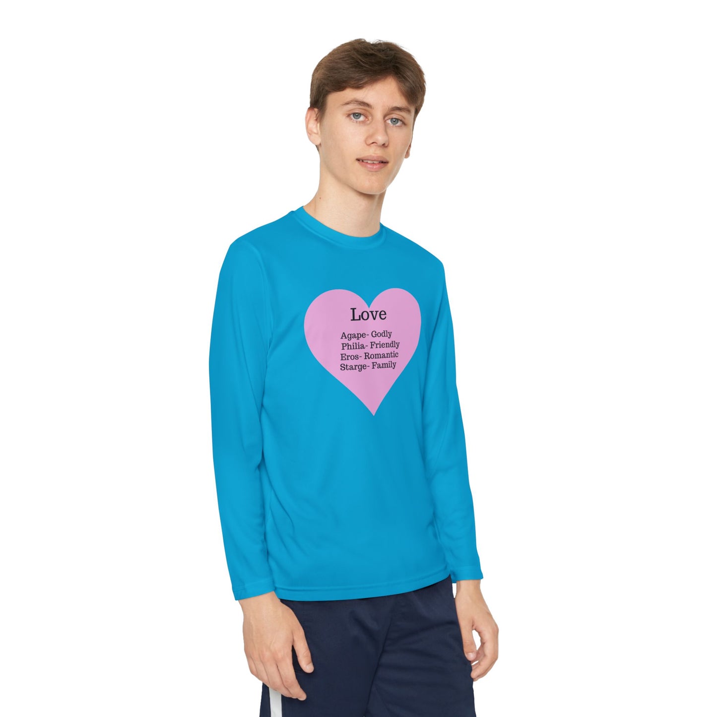 Kids 'Meaning of Love' Long Sleeve Performance Tee