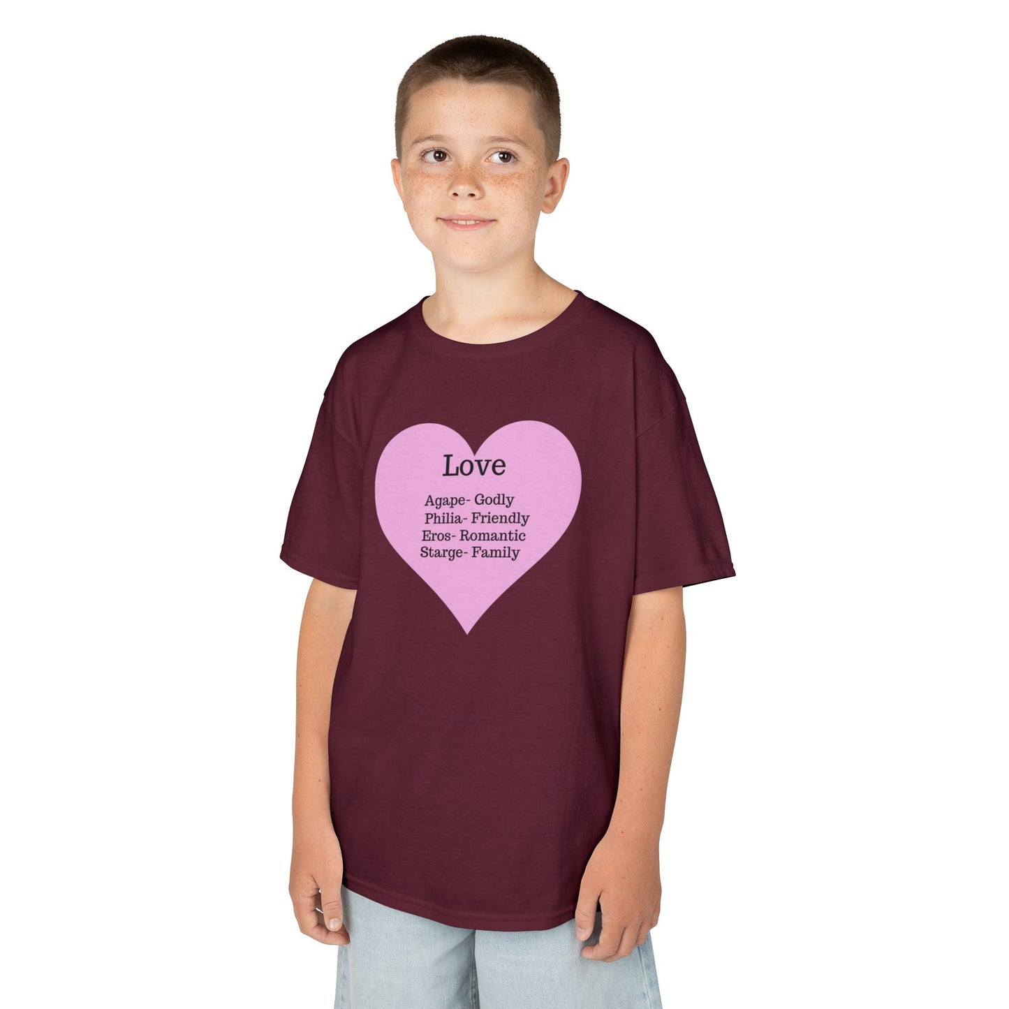 The Meaning of Love Kids T-Shirt | Heart Graphic Tee