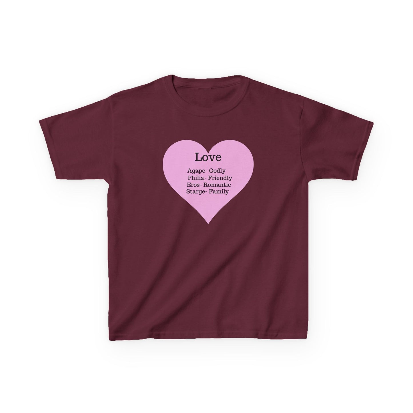 The Meaning of Love Kids T-Shirt | Heart Graphic Tee