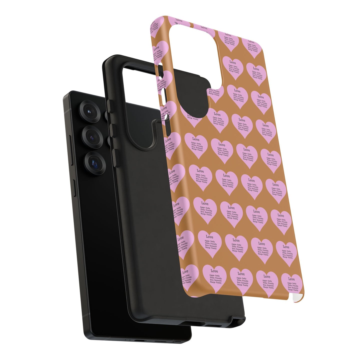 Hearts-A-Flutter Phone Case (Samsung)(Light brown)