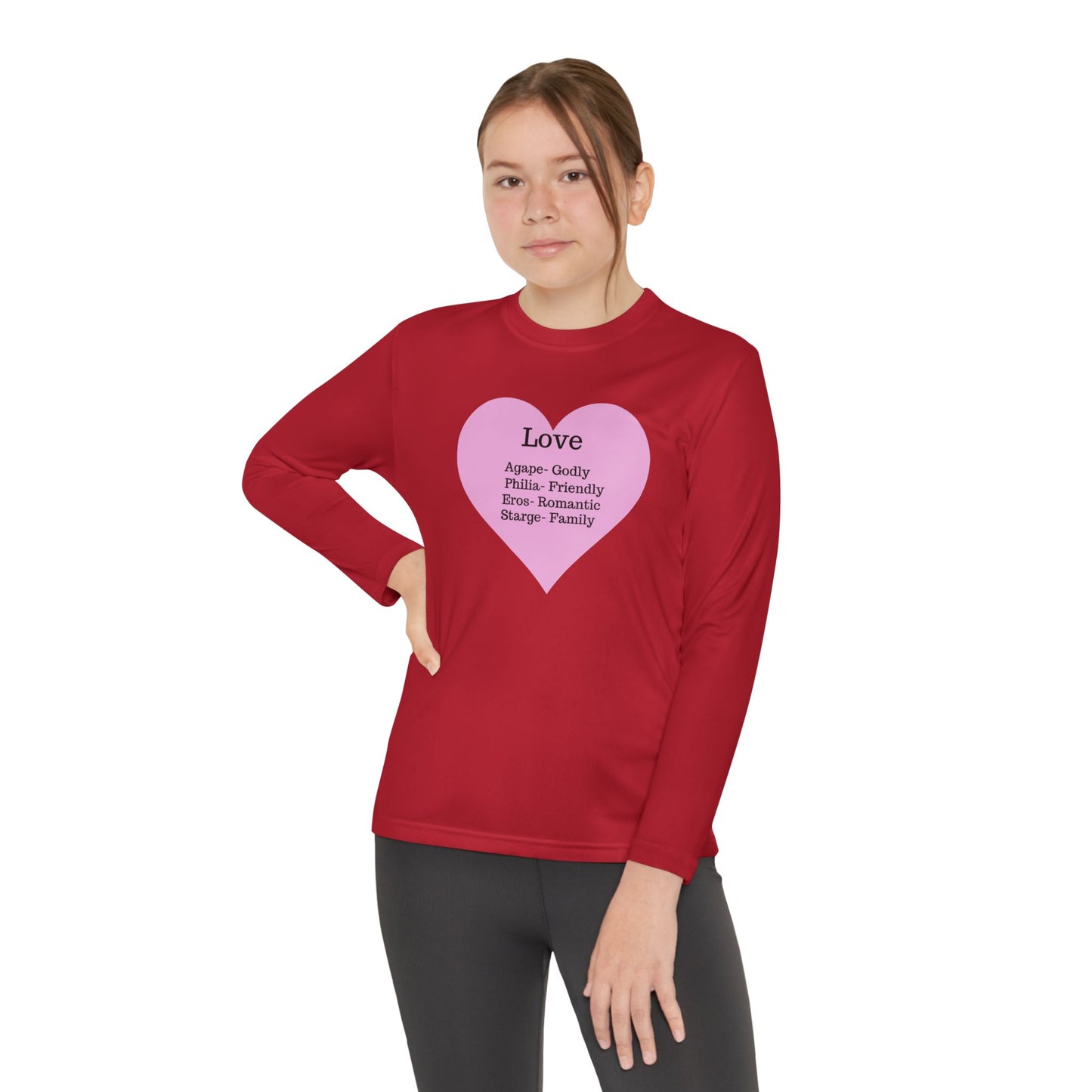 Kids 'Meaning of Love' Long Sleeve Performance Tee