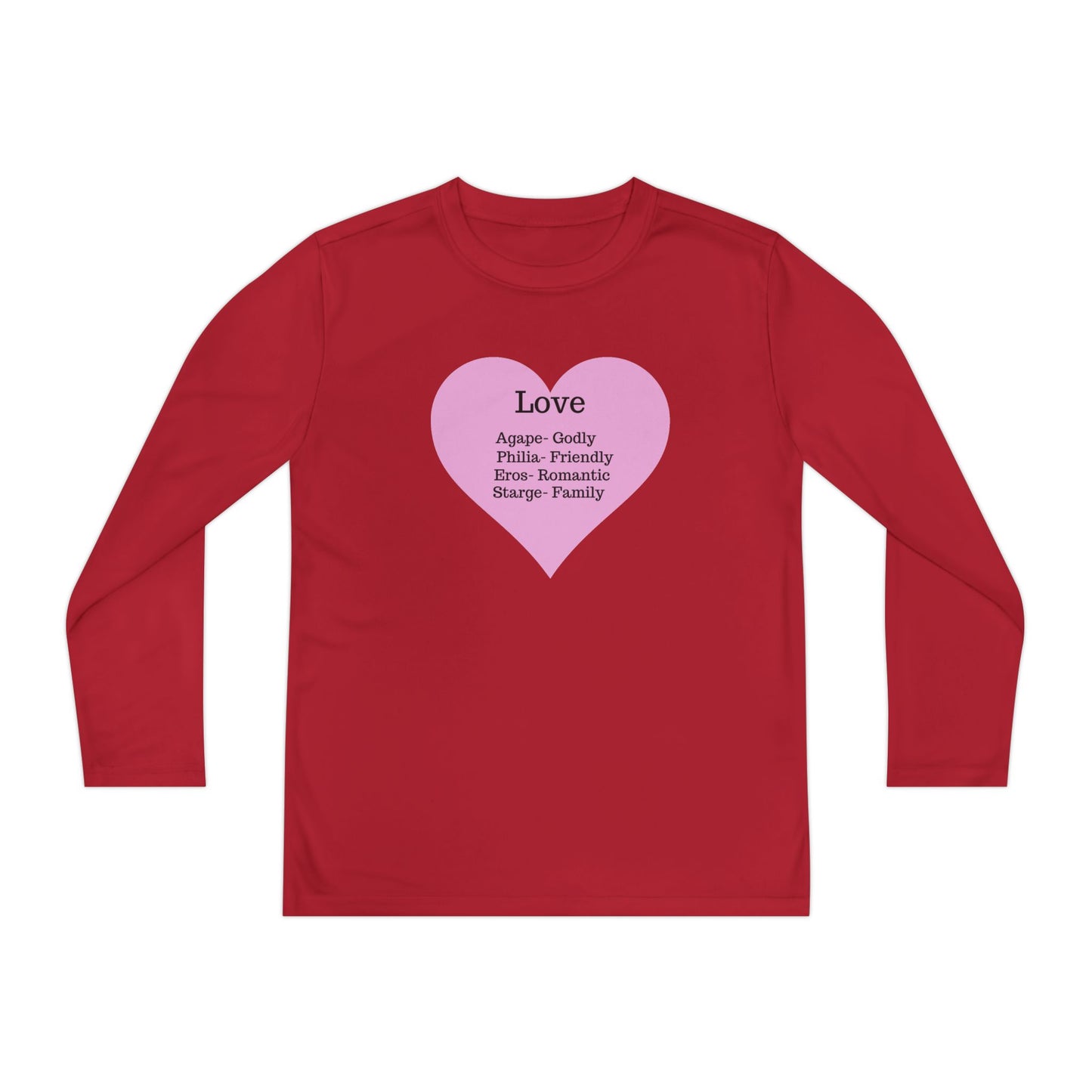 Kids 'Meaning of Love' Long Sleeve Performance Tee