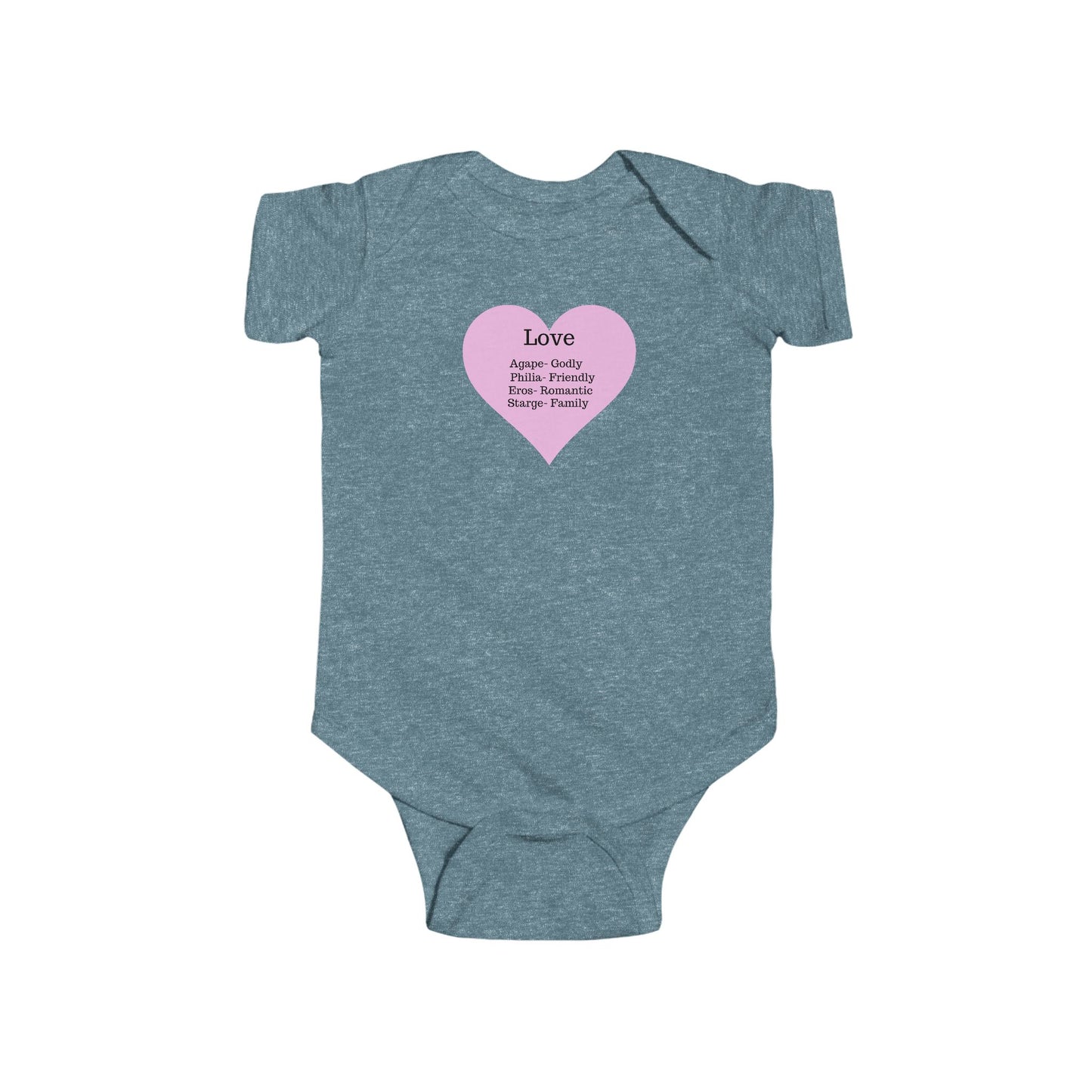 The Meaning of Love Heart Baby Bodysuit
