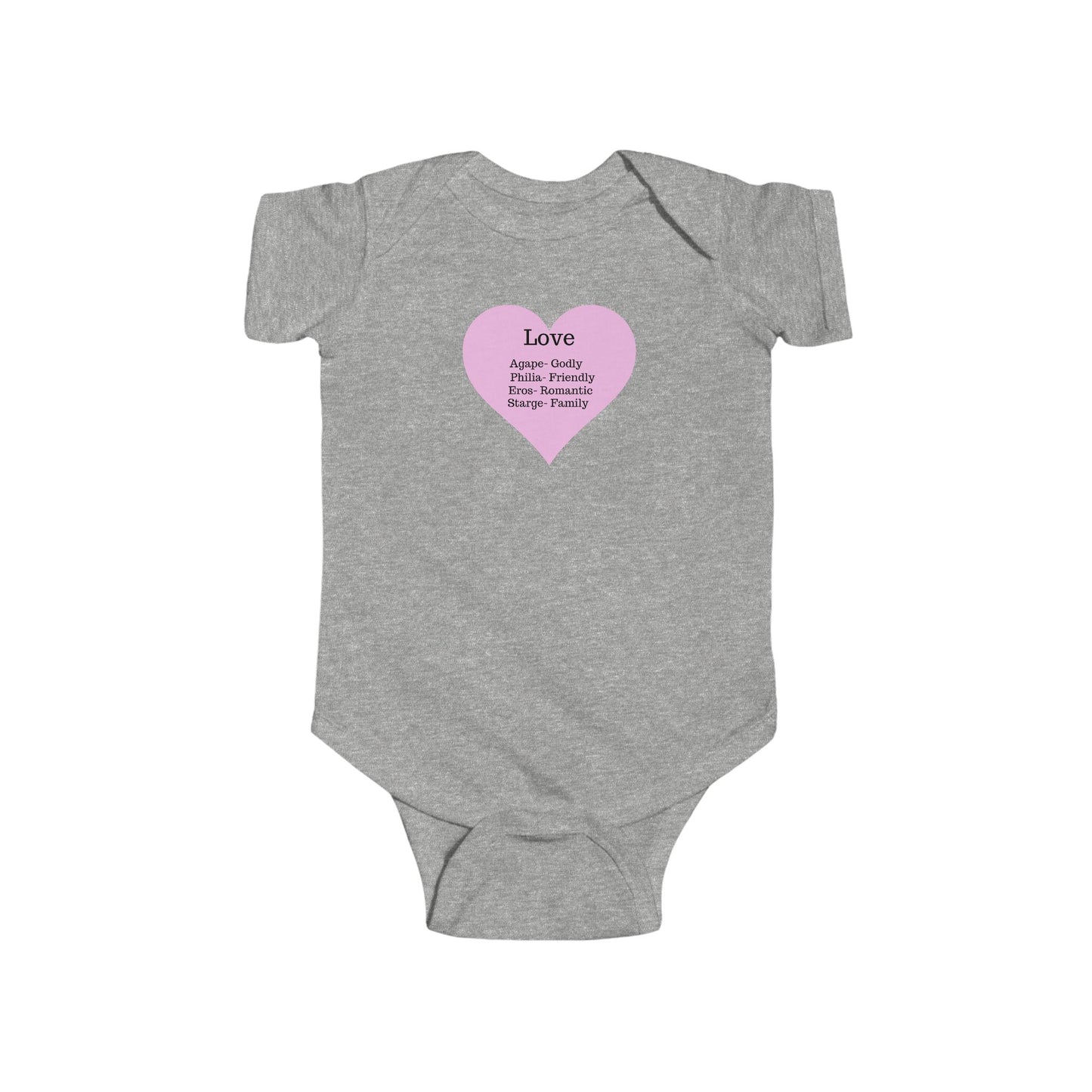 The Meaning of Love Heart Baby Bodysuit