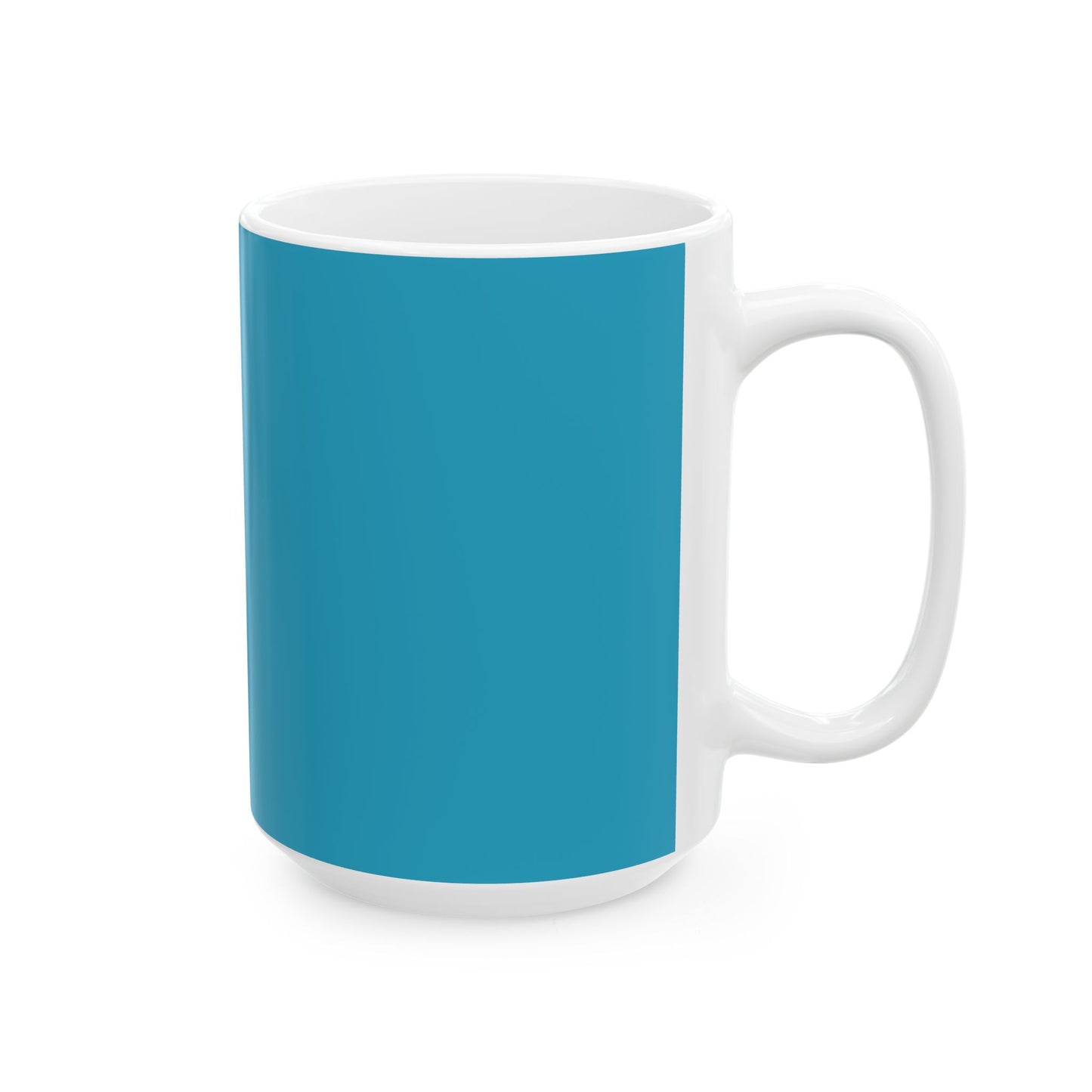 Charming Heart Ceramic Coffee Mug (Turquoise)