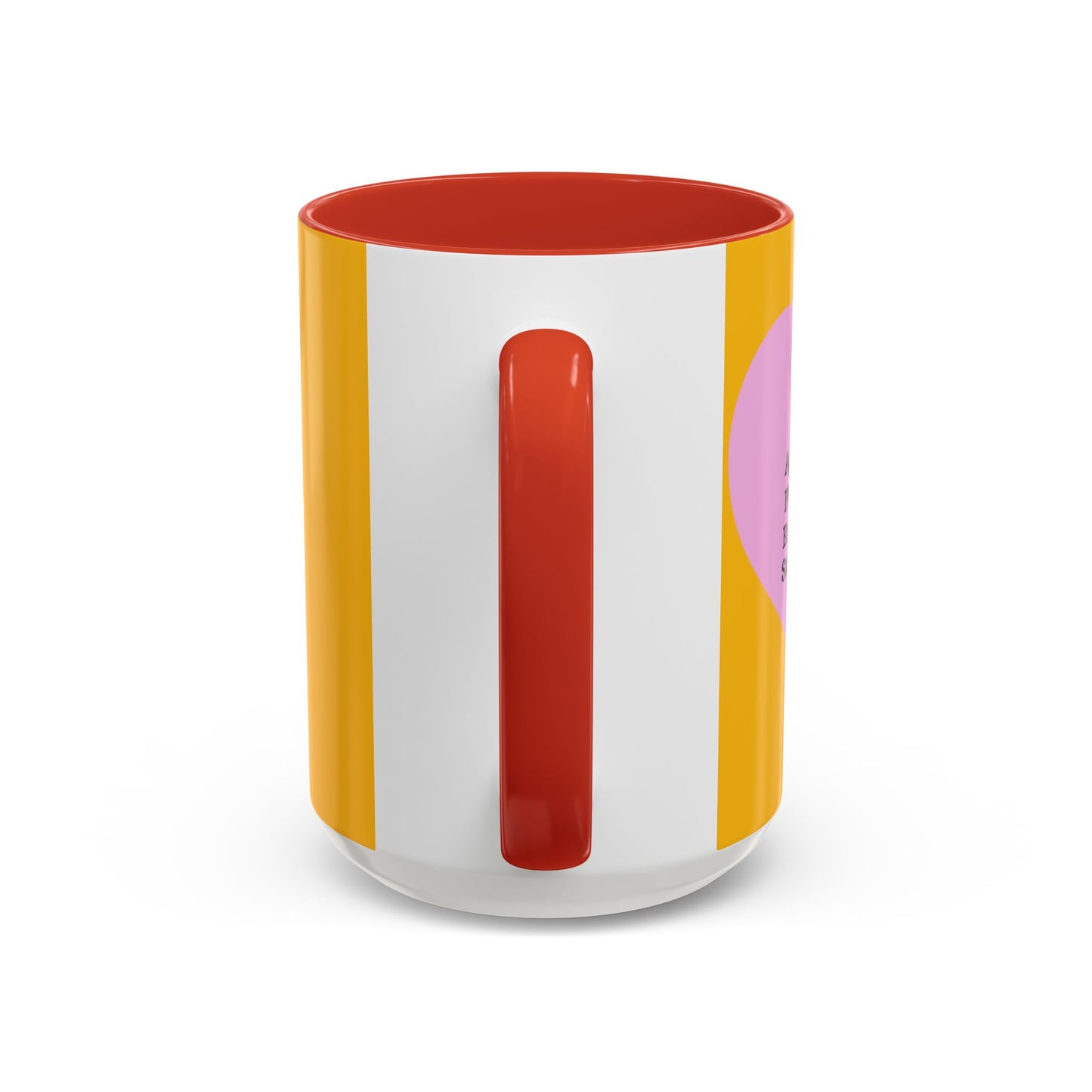 Charming Heart Accent Coffee Mug (Yellow)