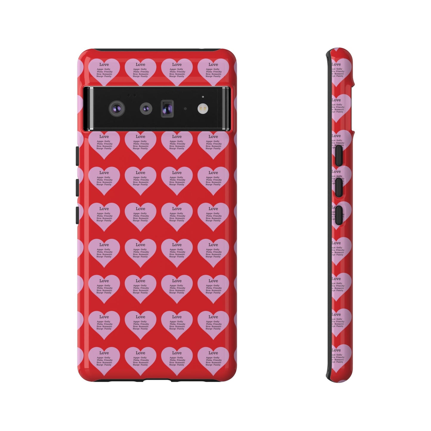 Hearts-A-Flutter Phone Case (iPhone, Google Pixel)(Red)