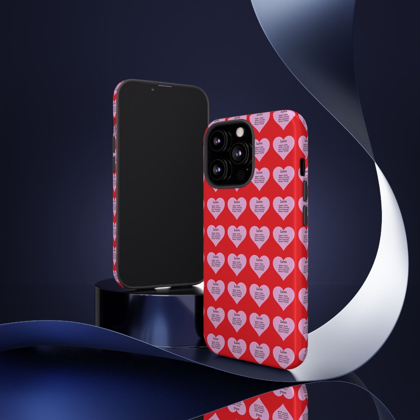 Hearts-A-Flutter Phone Case (iPhone, Google Pixel)(Red)
