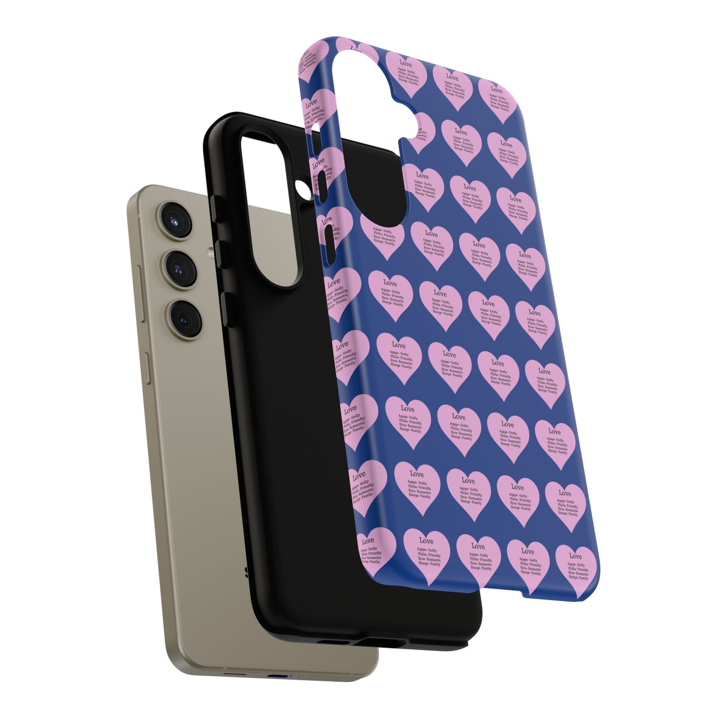 Hearts-A-Flutter Phone Case (Samsung)(Dark blue)