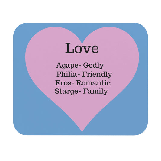 The Four Loves Mouse Pad (Light blue)