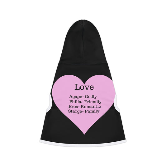 Charming Heart Pet Hoodie (Black)