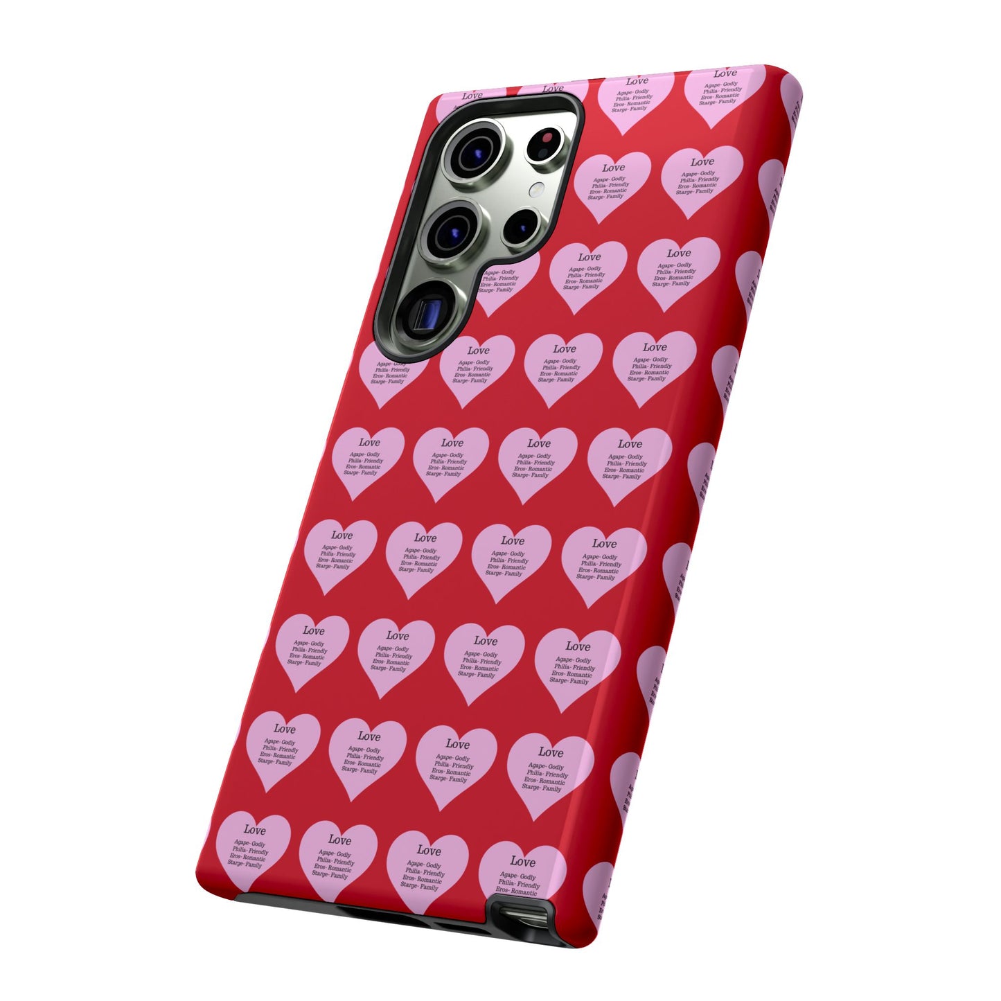 Hearts-A-Flutter Phone Case (Samsung)(Dark red)