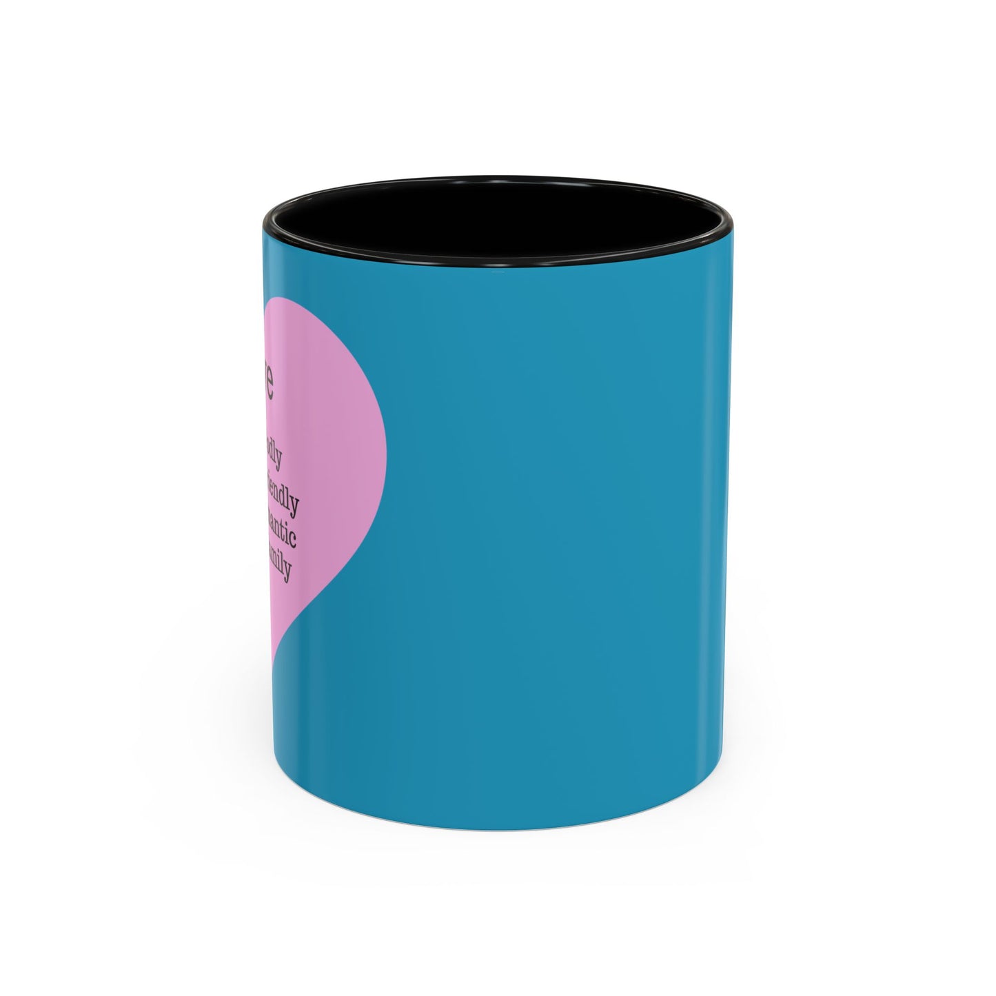 Charming Heart Accent Coffee Mug (Turquoise)