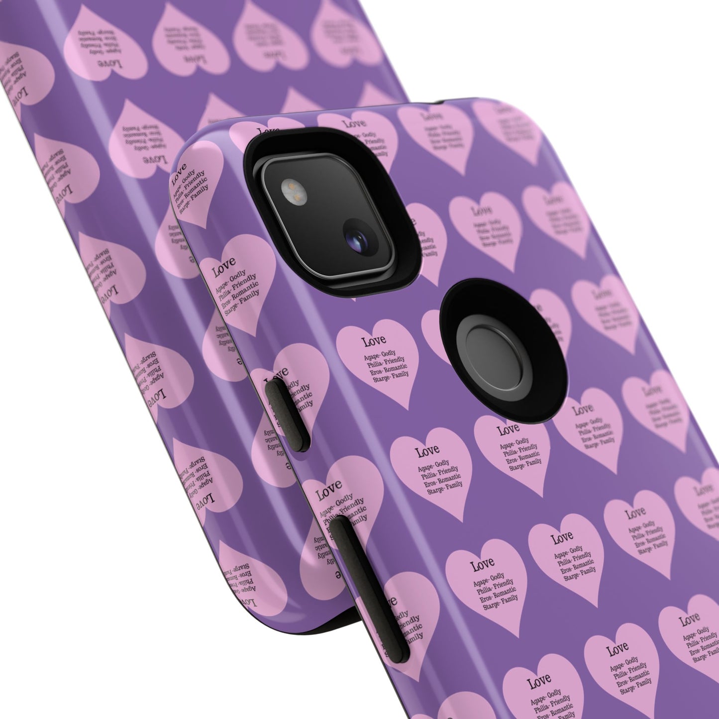 Hearts-A-Flutter Phone Case (iPhone, Google Pixel)(Light purple)