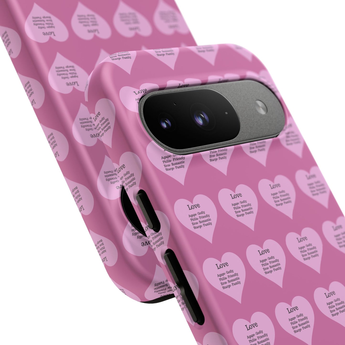 Hearts-A-Flutter Phone Case (iPhone, Google Pixel)(Light pink)