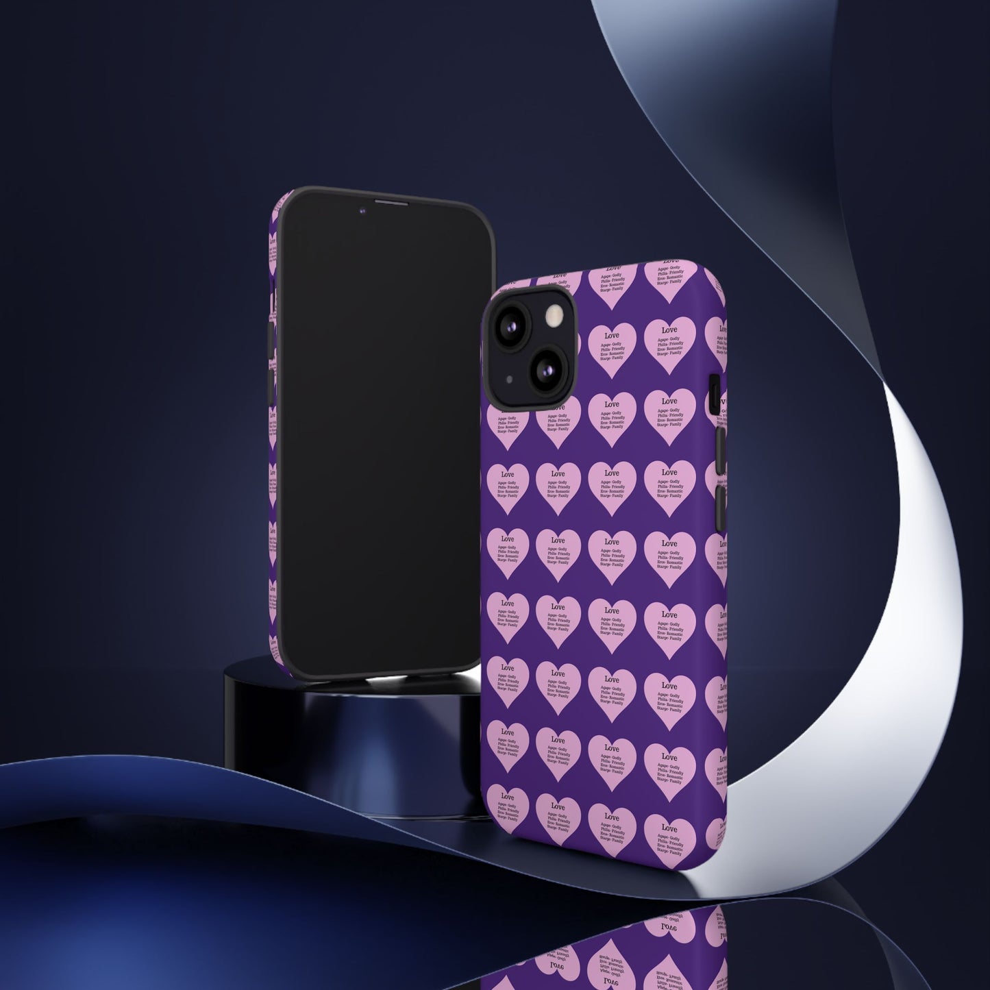 Hearts-A-Flutter Phone Case (iPhone, Google Pixel)(Purple)