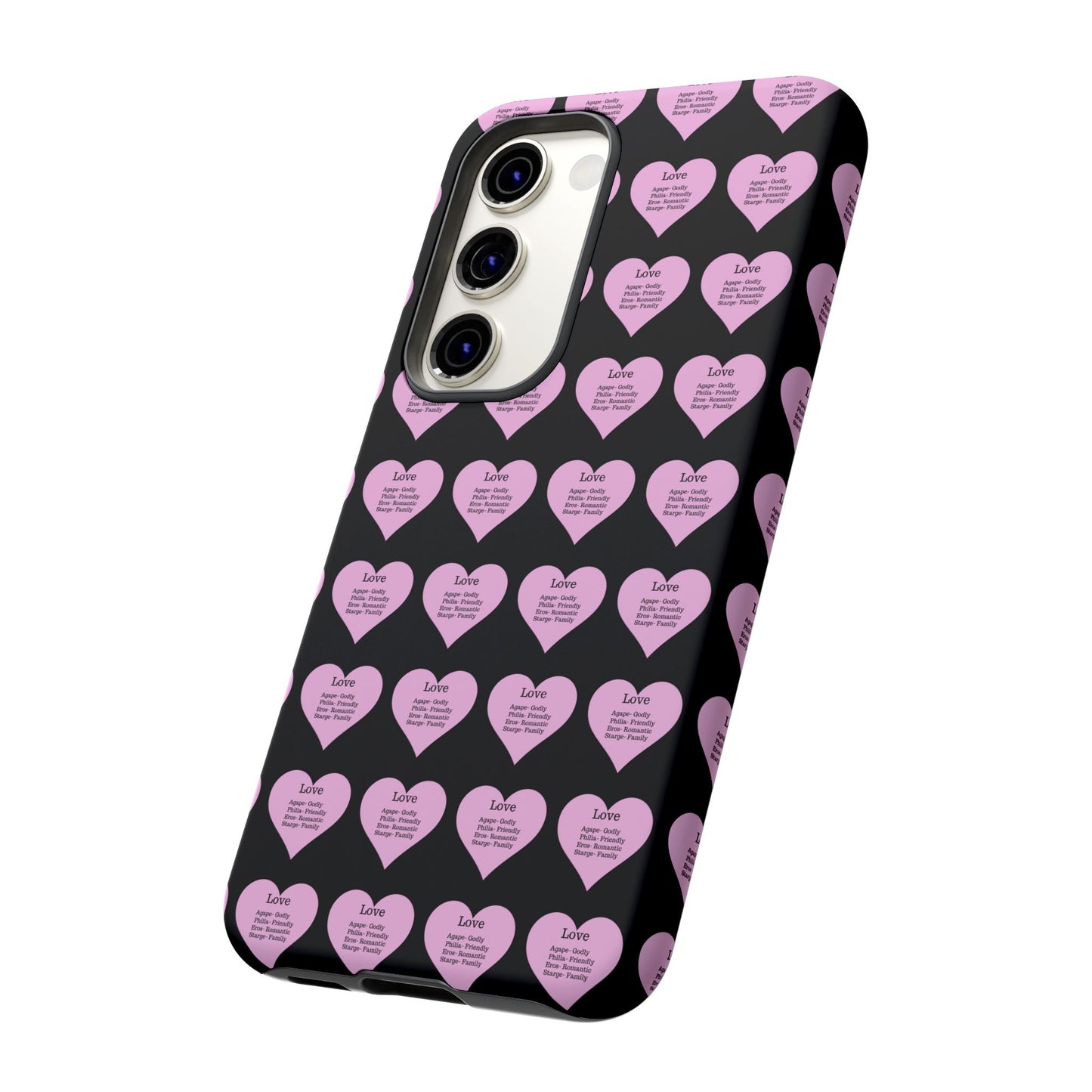 Hearts-A-Flutter Phone Case (Samsung)(Black)
