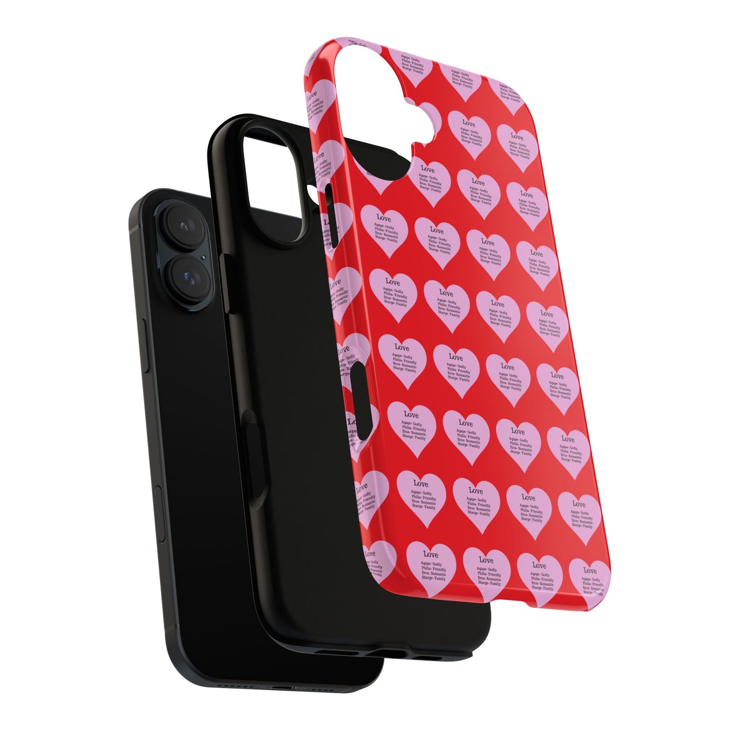 Hearts-A-Flutter Phone Case (iPhone, Google Pixel)(Red)