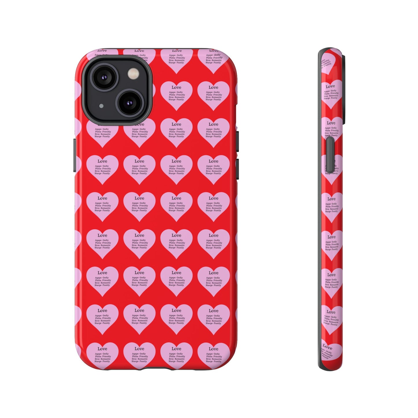 Hearts-A-Flutter Phone Case (iPhone, Google Pixel)(Red)