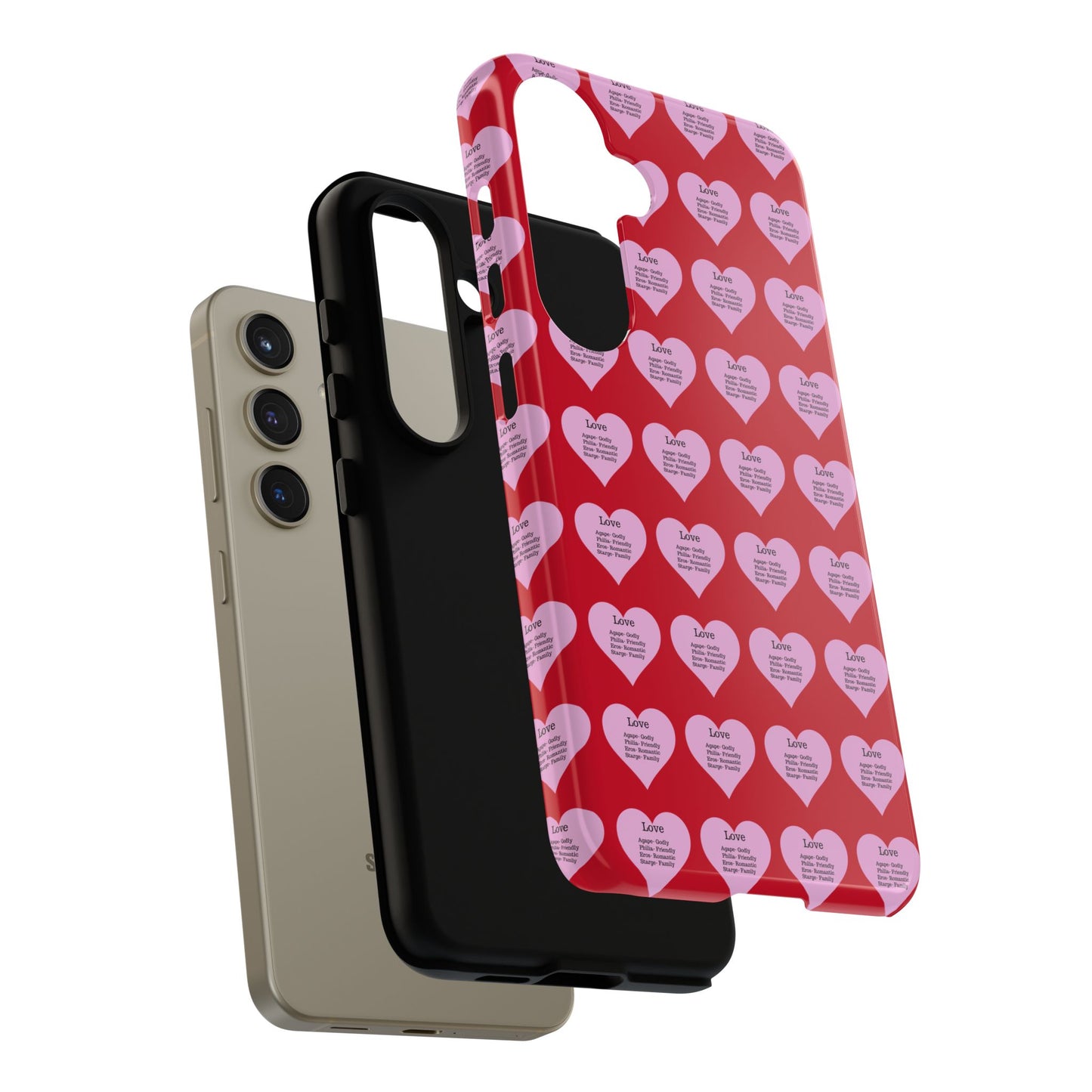 Hearts-A-Flutter Phone Case (Samsung)(Dark red)