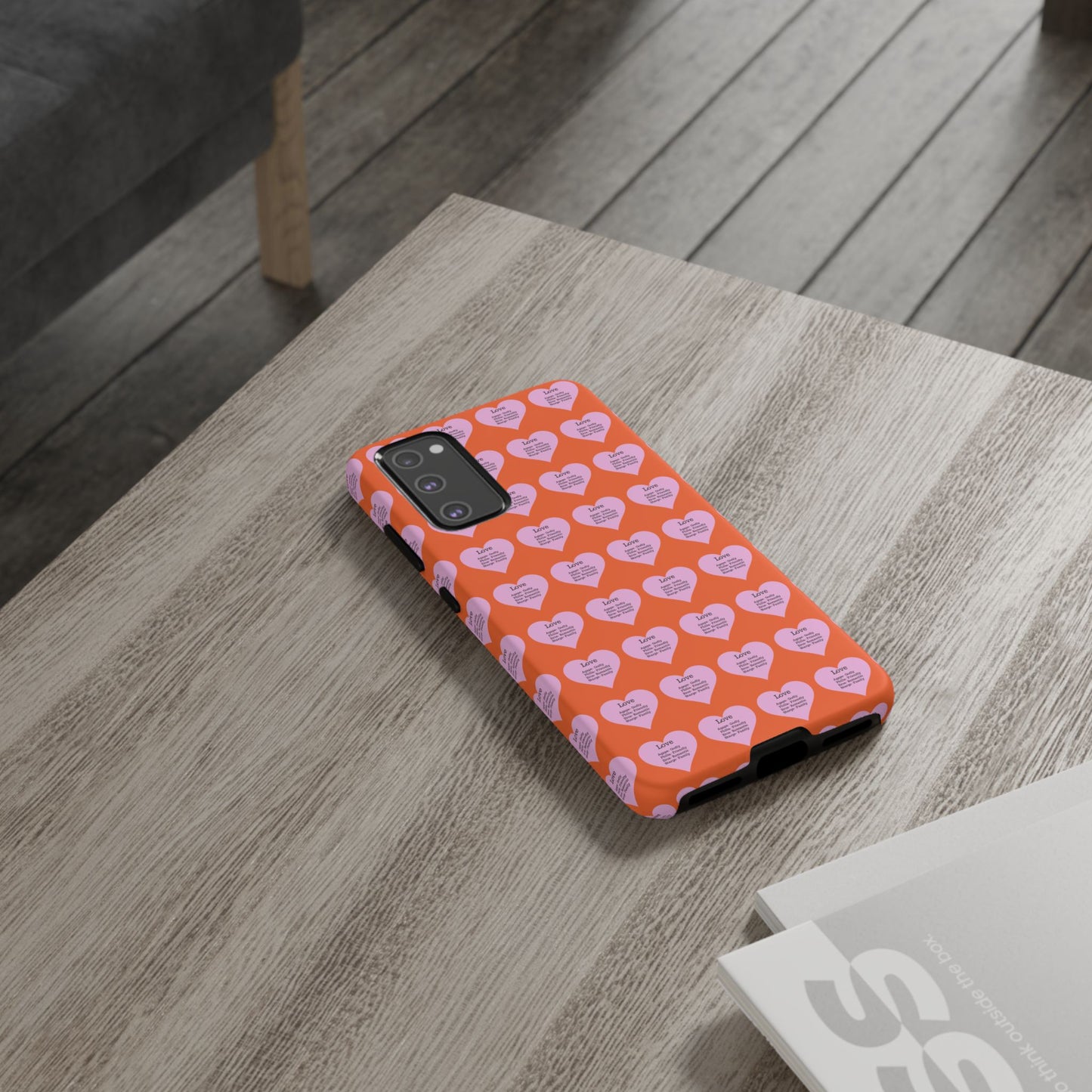 Hearts-A-Flutter Phone Case (Samsung)(Orange)