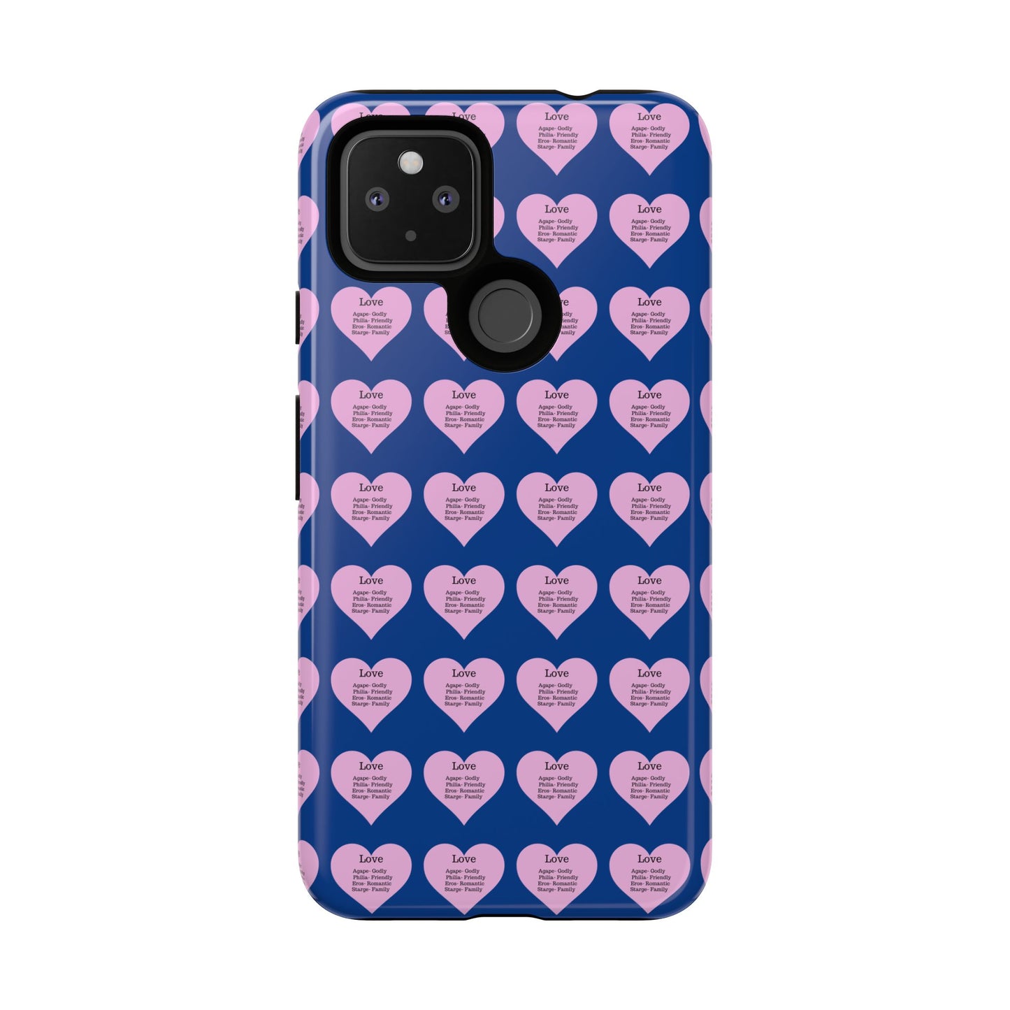 Hearts-A-Flutter Phone Case (iPhone, Google Pixel)(Dark blue)